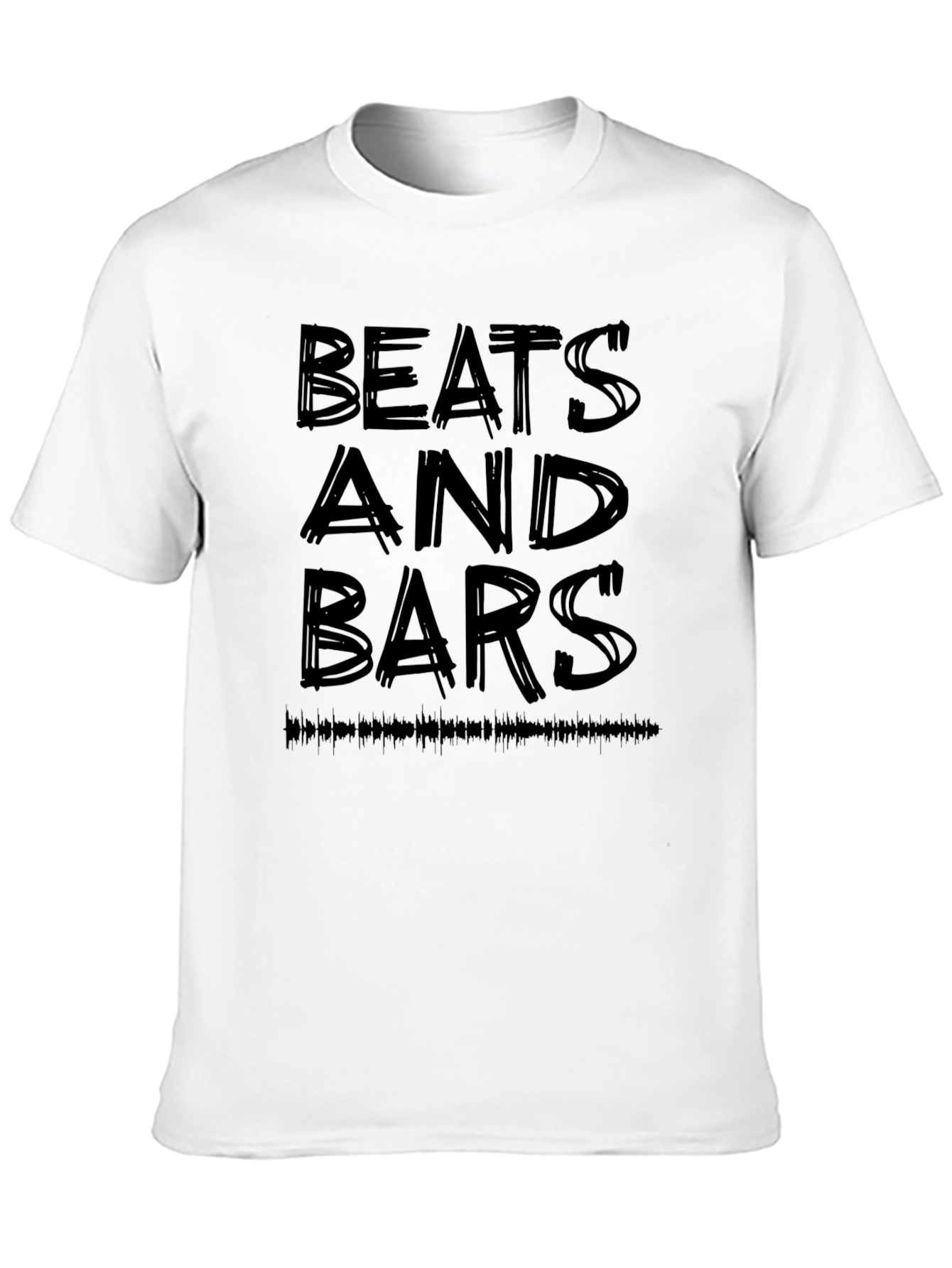 Beats and Bars Graphic Black T-Shirt