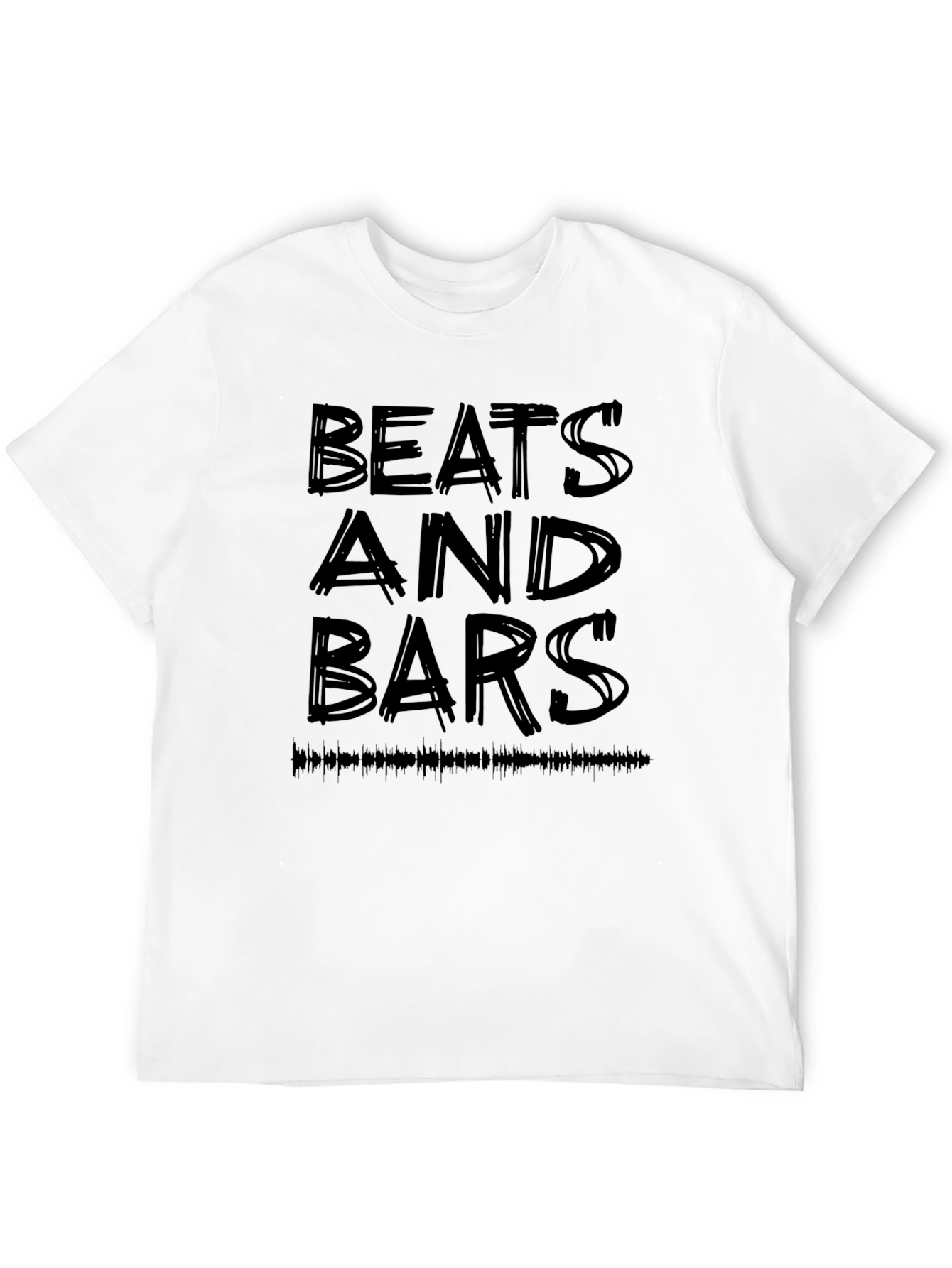 Beats and Bars Graphic Black T-Shirt
