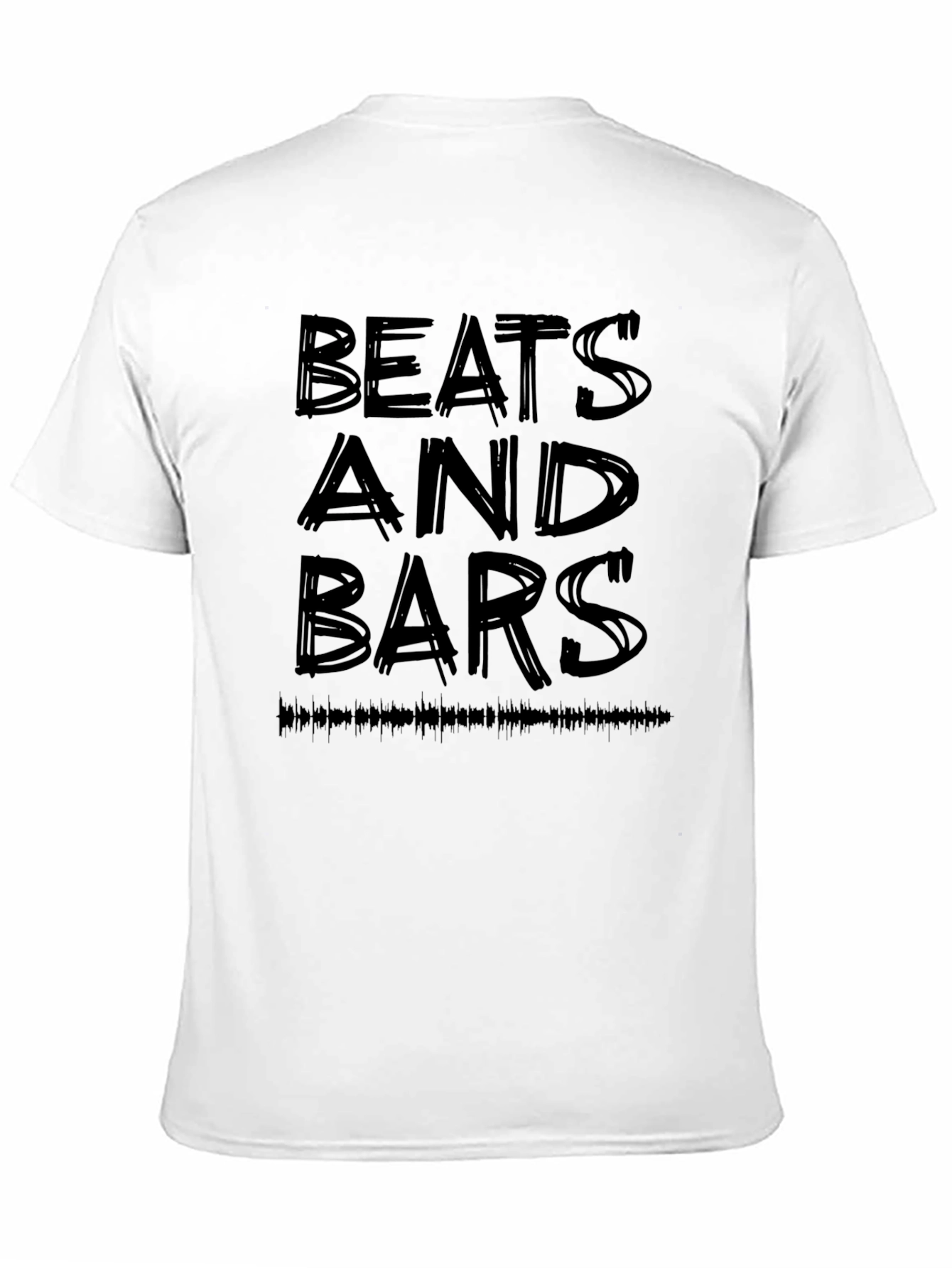 Beats and Bars Graphic Black T-Shirt