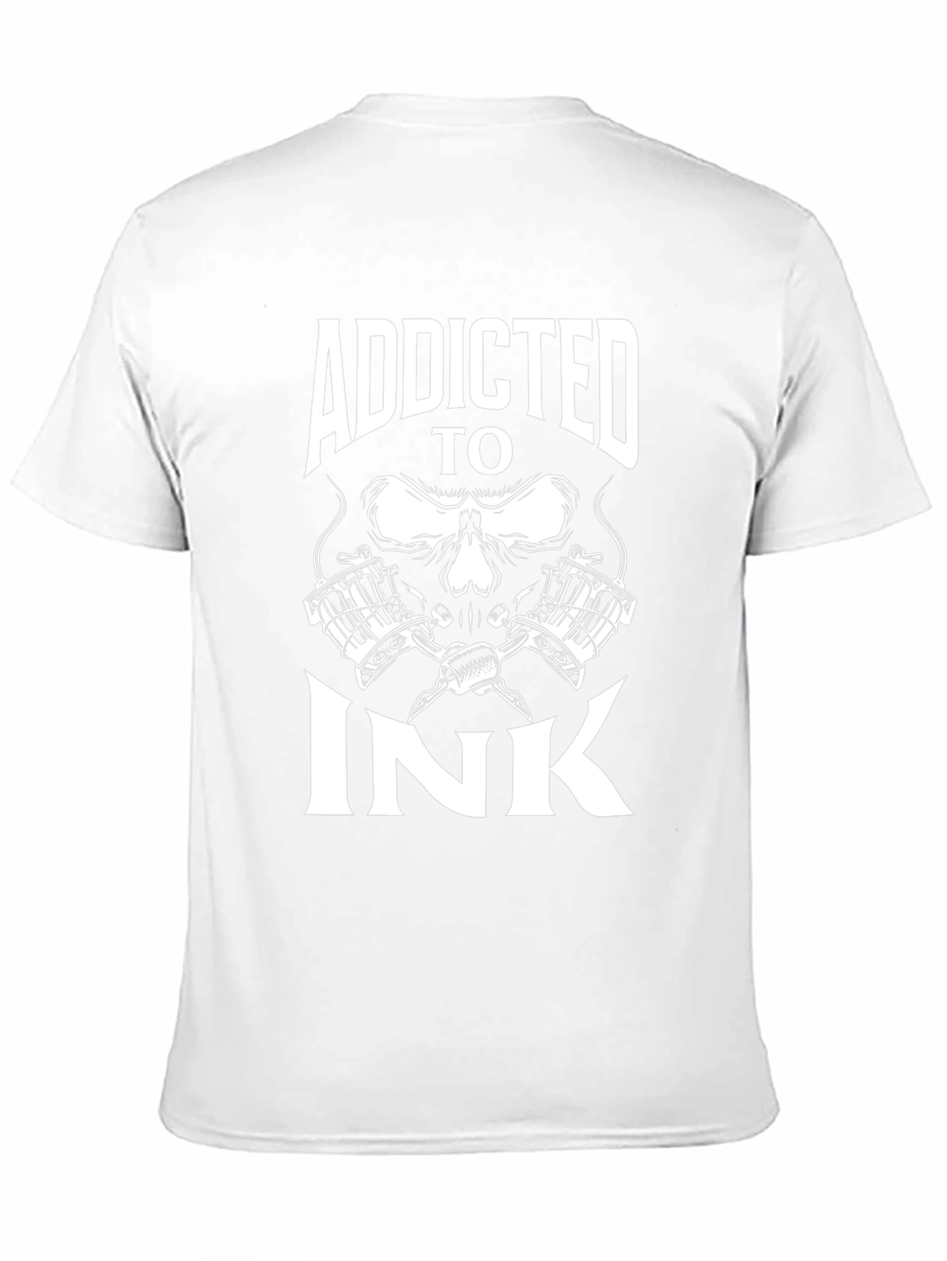 Addicted To Ink Skull Tattoo Artist Black T-Shirt