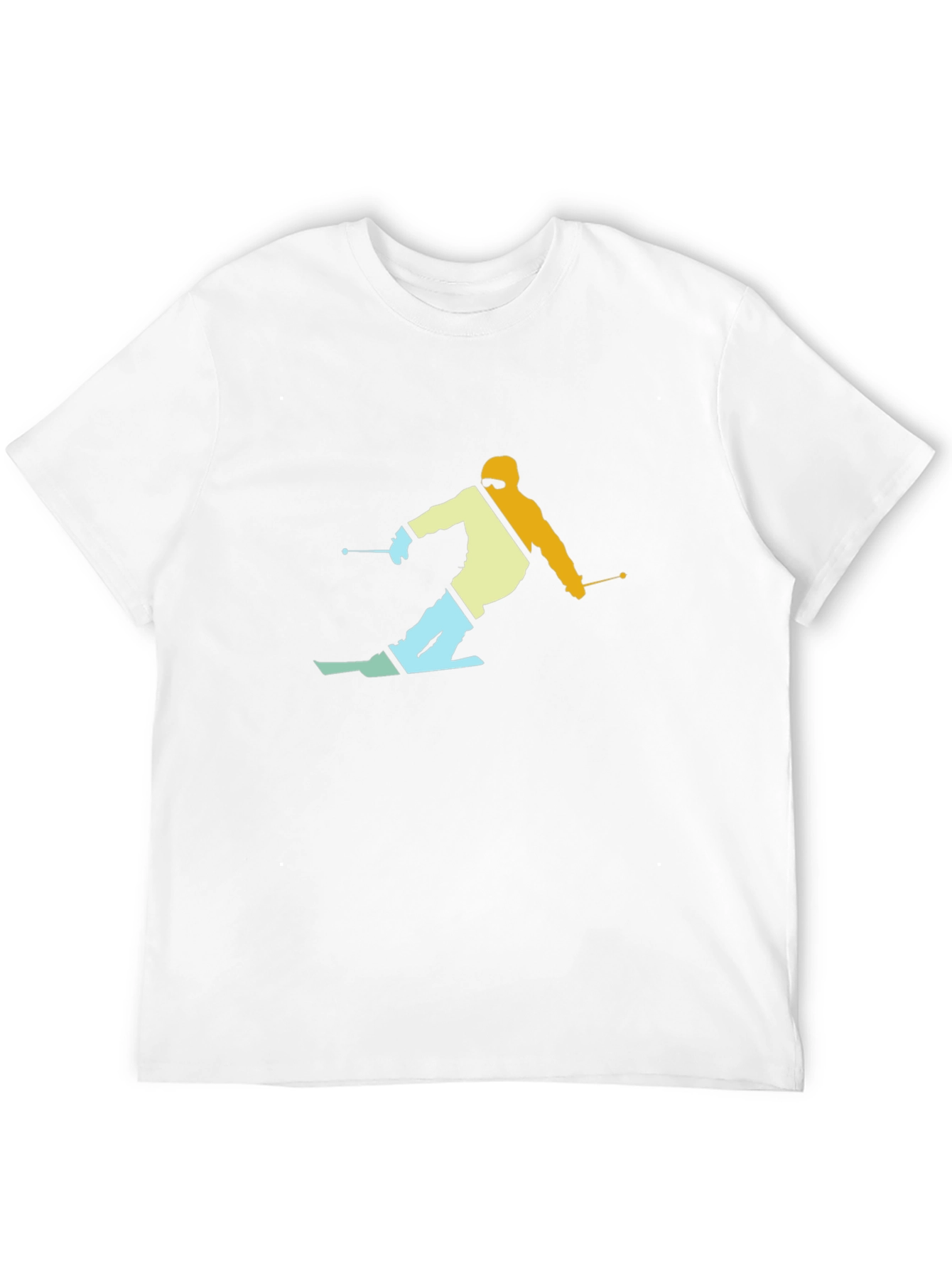 Retro Skier Graphic T-Shirt - Black