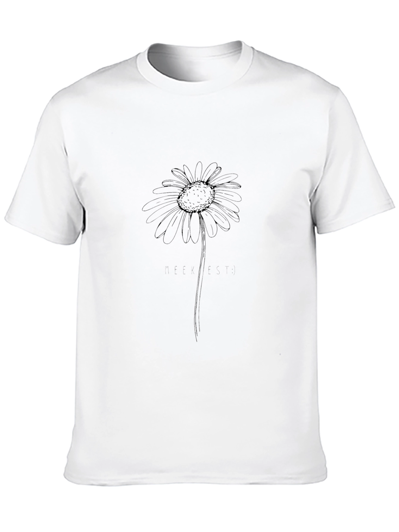 Black Daisy Graphic Tee - Classic Comfort Fit