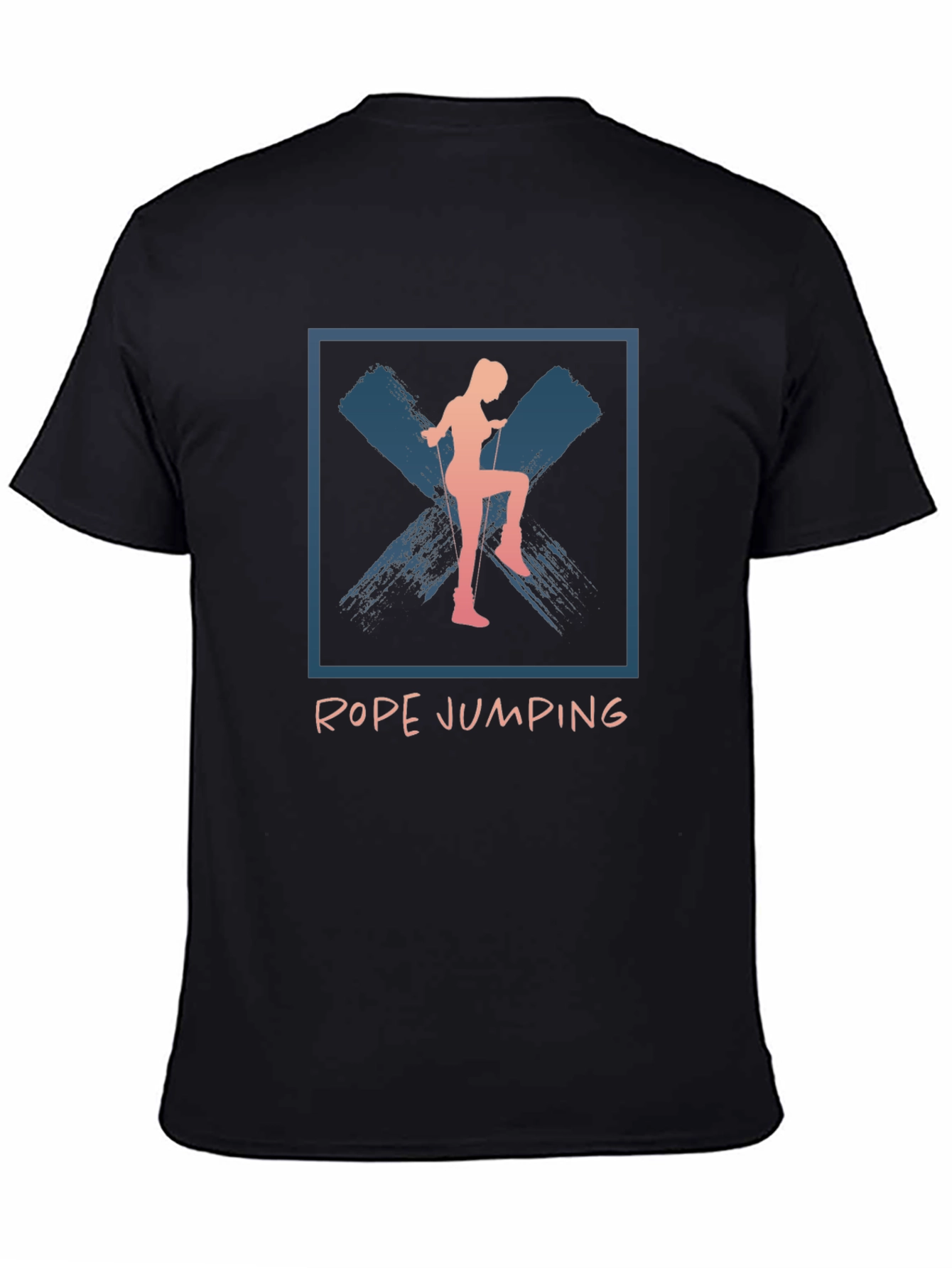 Rope Jumping Graphic Tee - Unisex Black T-Shirt