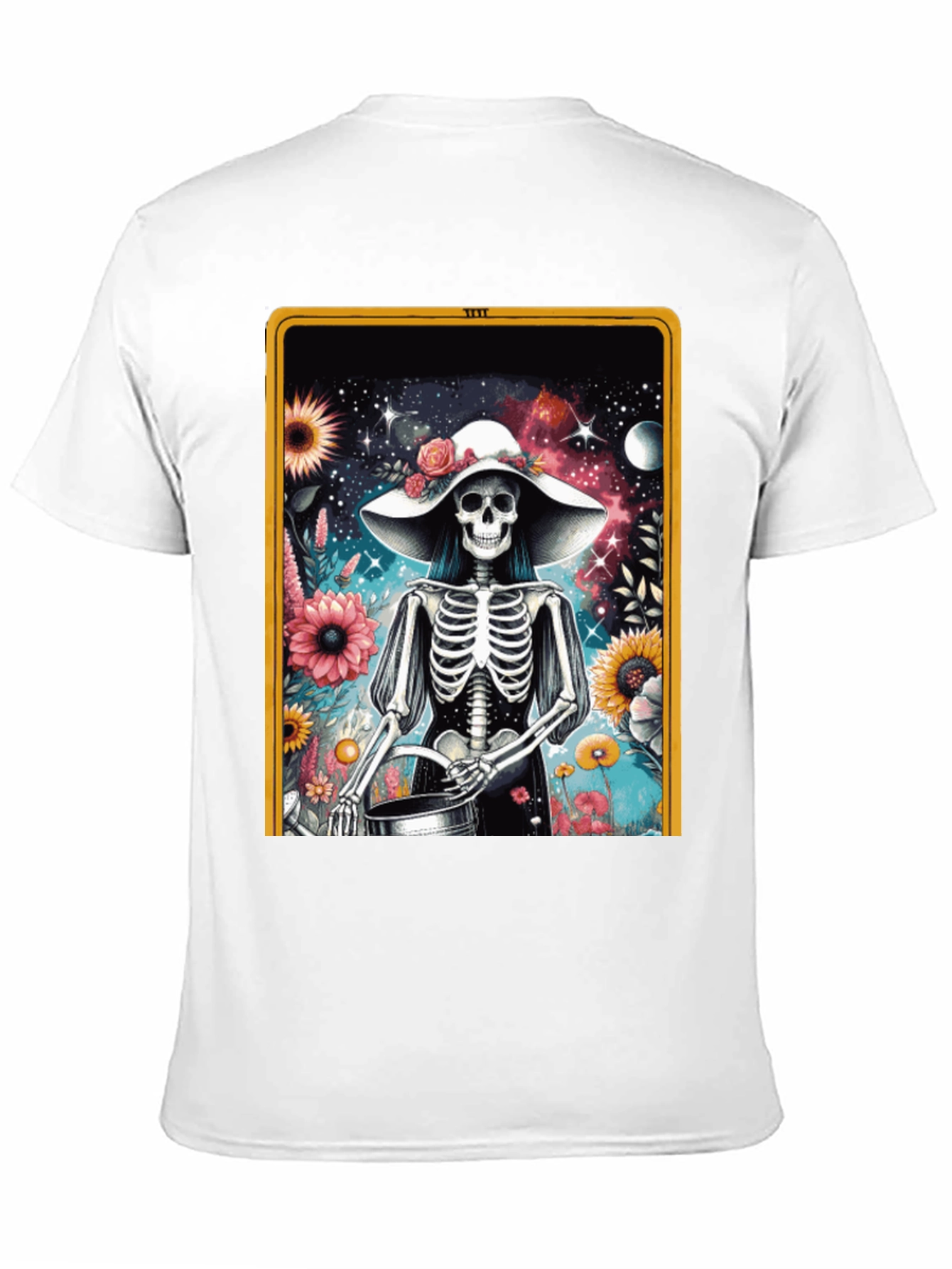 Floral Skeleton Tarot Card T-Shirt