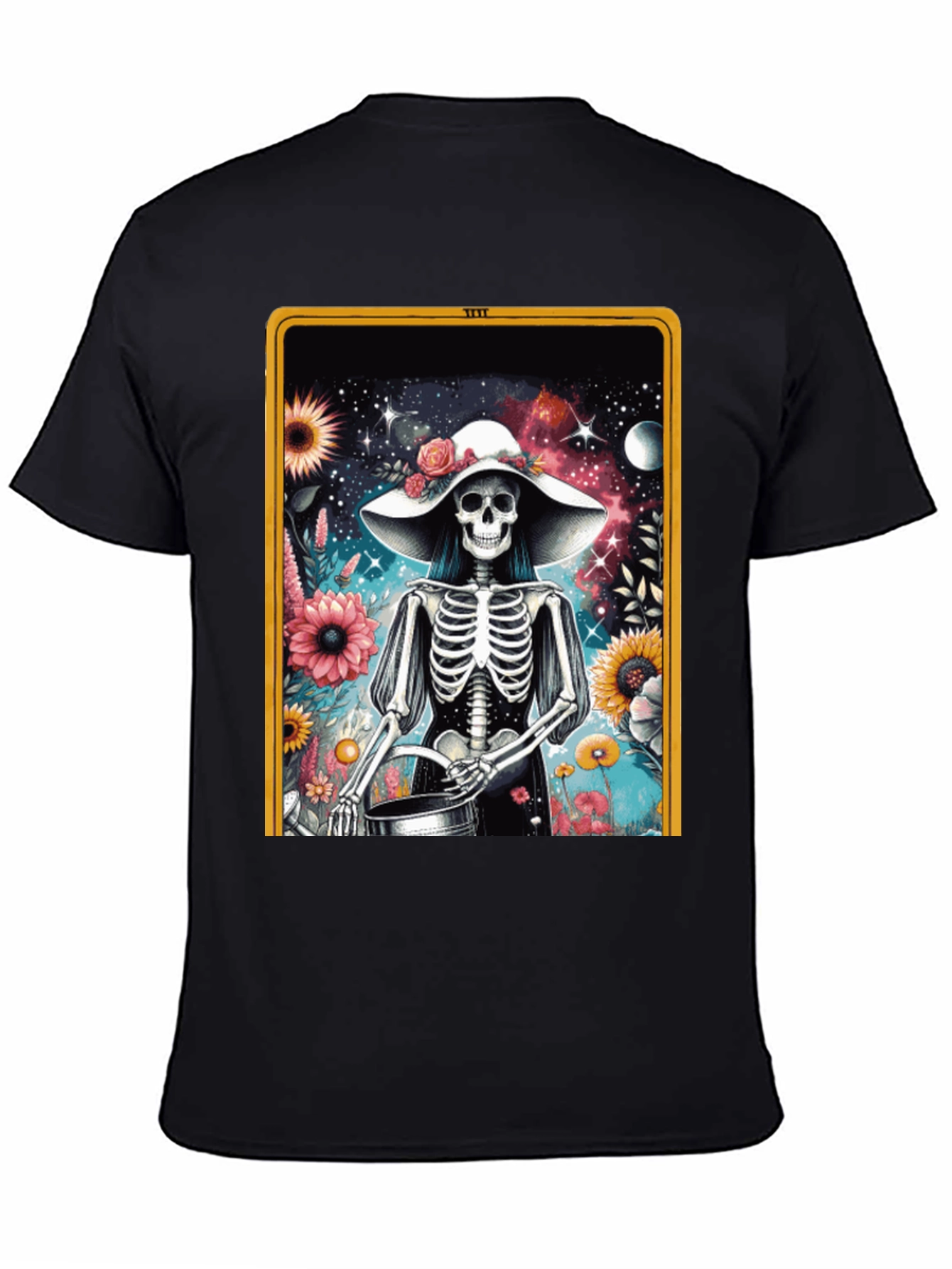 Floral Skeleton Tarot Card T-Shirt