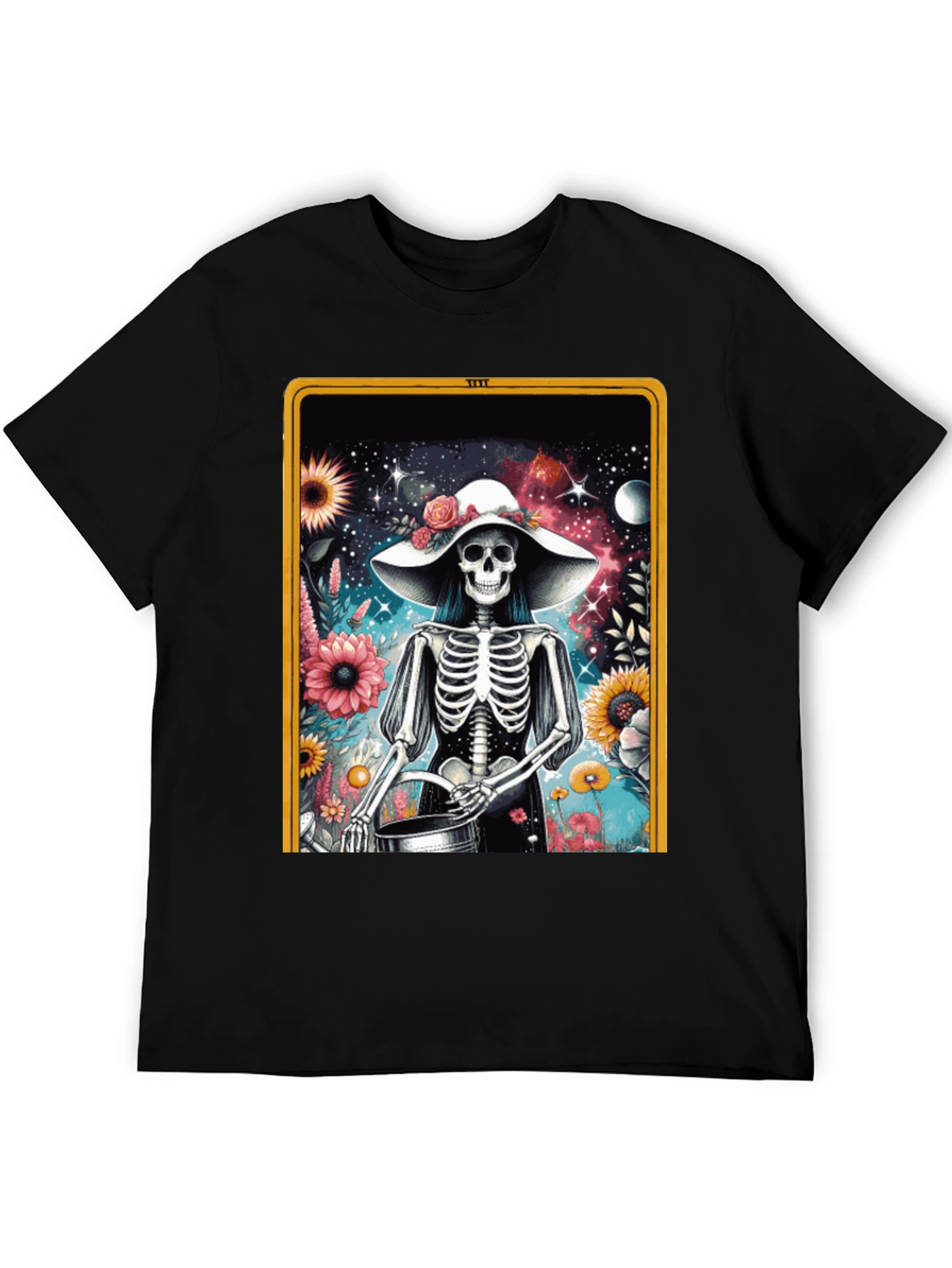 Floral Skeleton Tarot Card T-Shirt