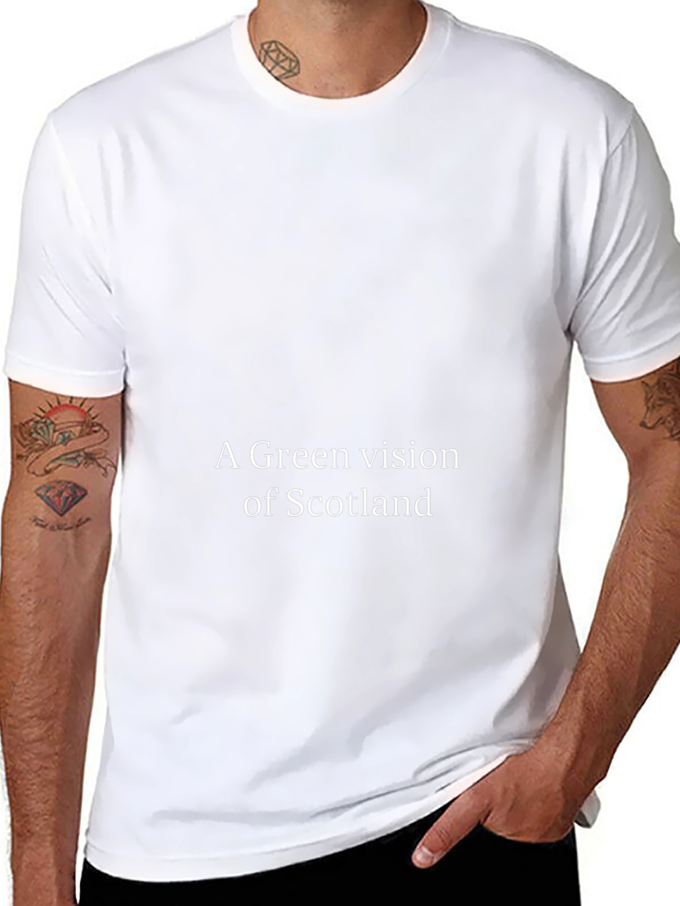 Green Vision of Scotland Black T-Shirt