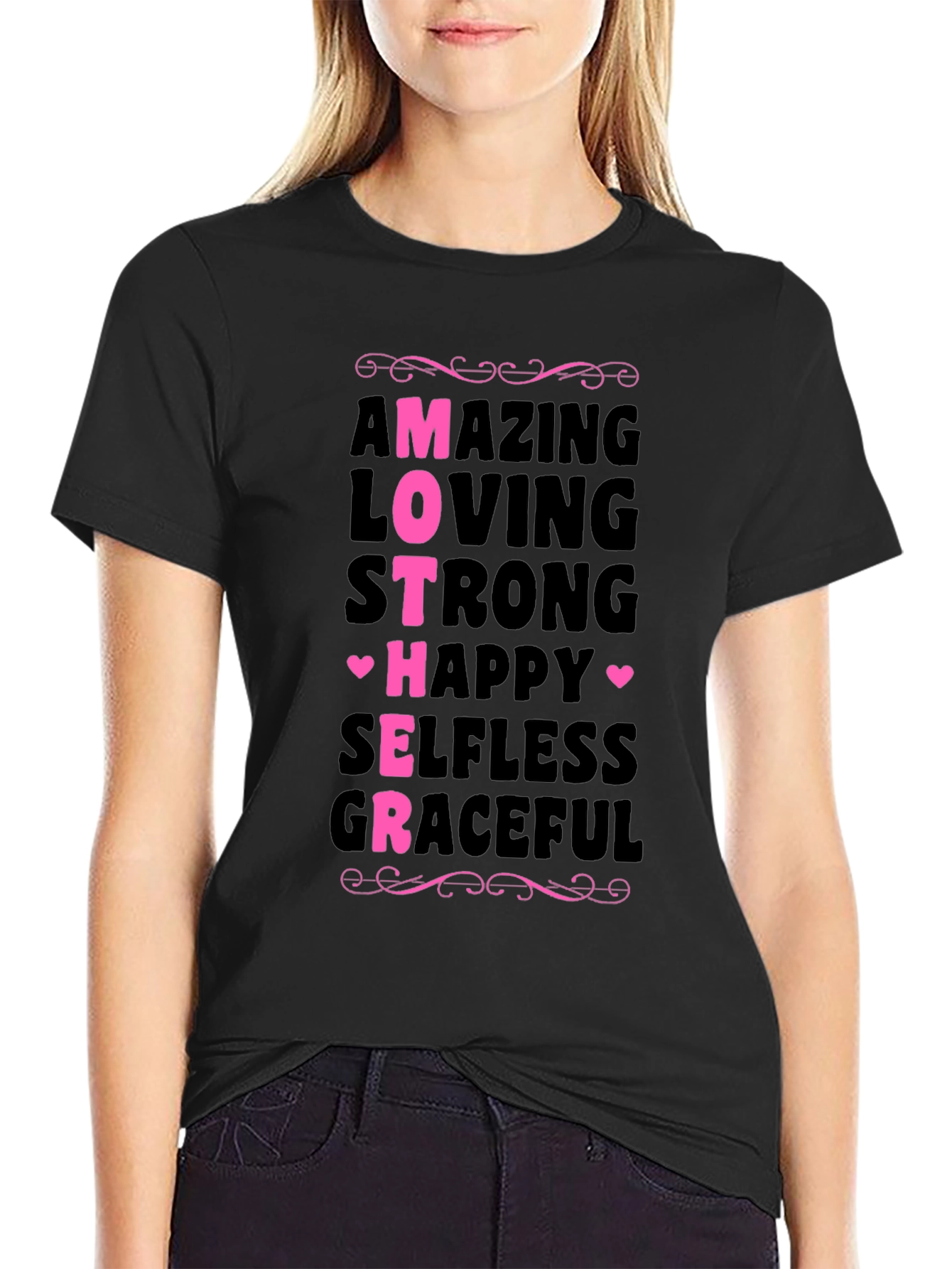 Amazing Mother T-Shirt - Loving Strong Graceful