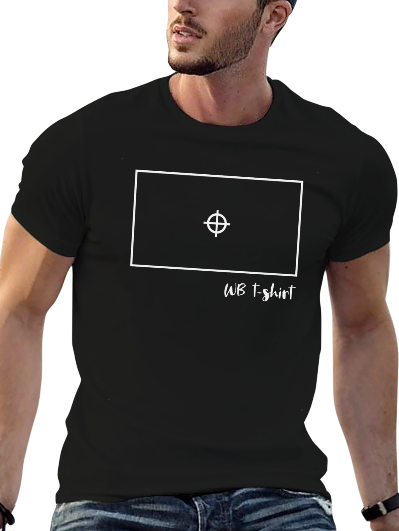 Black T-shirt with Graphic Print