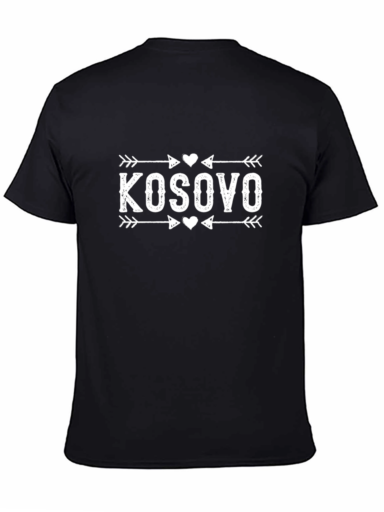 Kosovo Arrow Heart Graphic T-Shirt