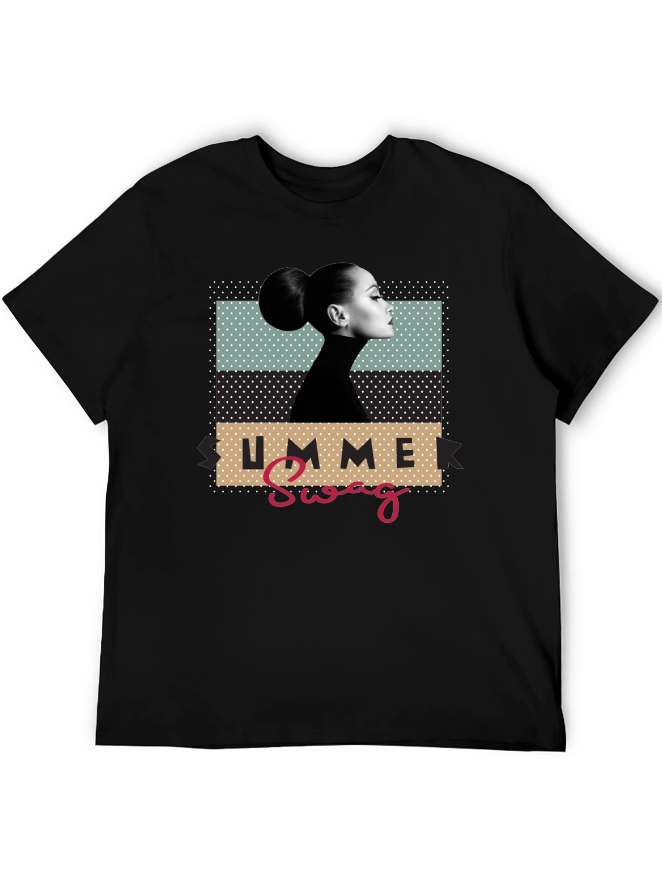 Summer Swag Graphic Tee - Black Casual T-Shirt