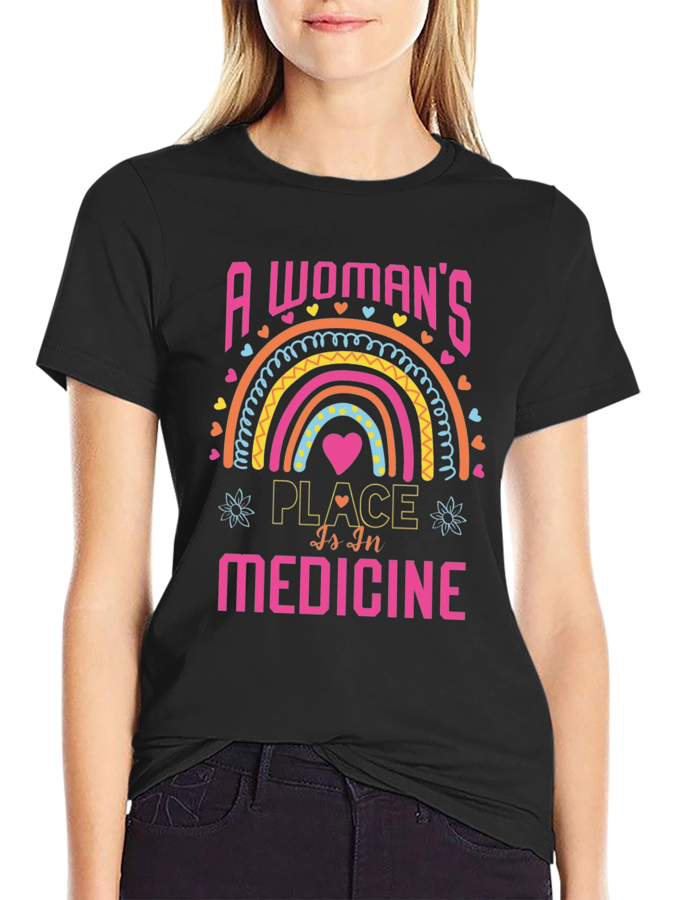 A Womans Place Is In Medicine Graphic Tee