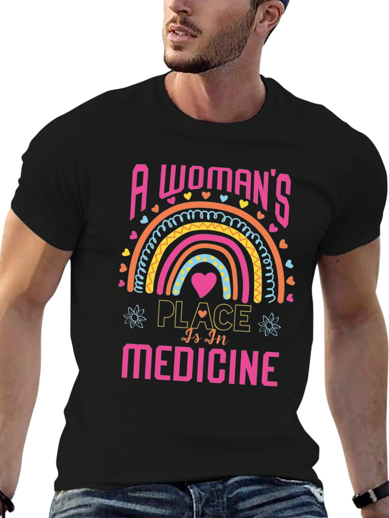 A Womans Place Is In Medicine Graphic Tee