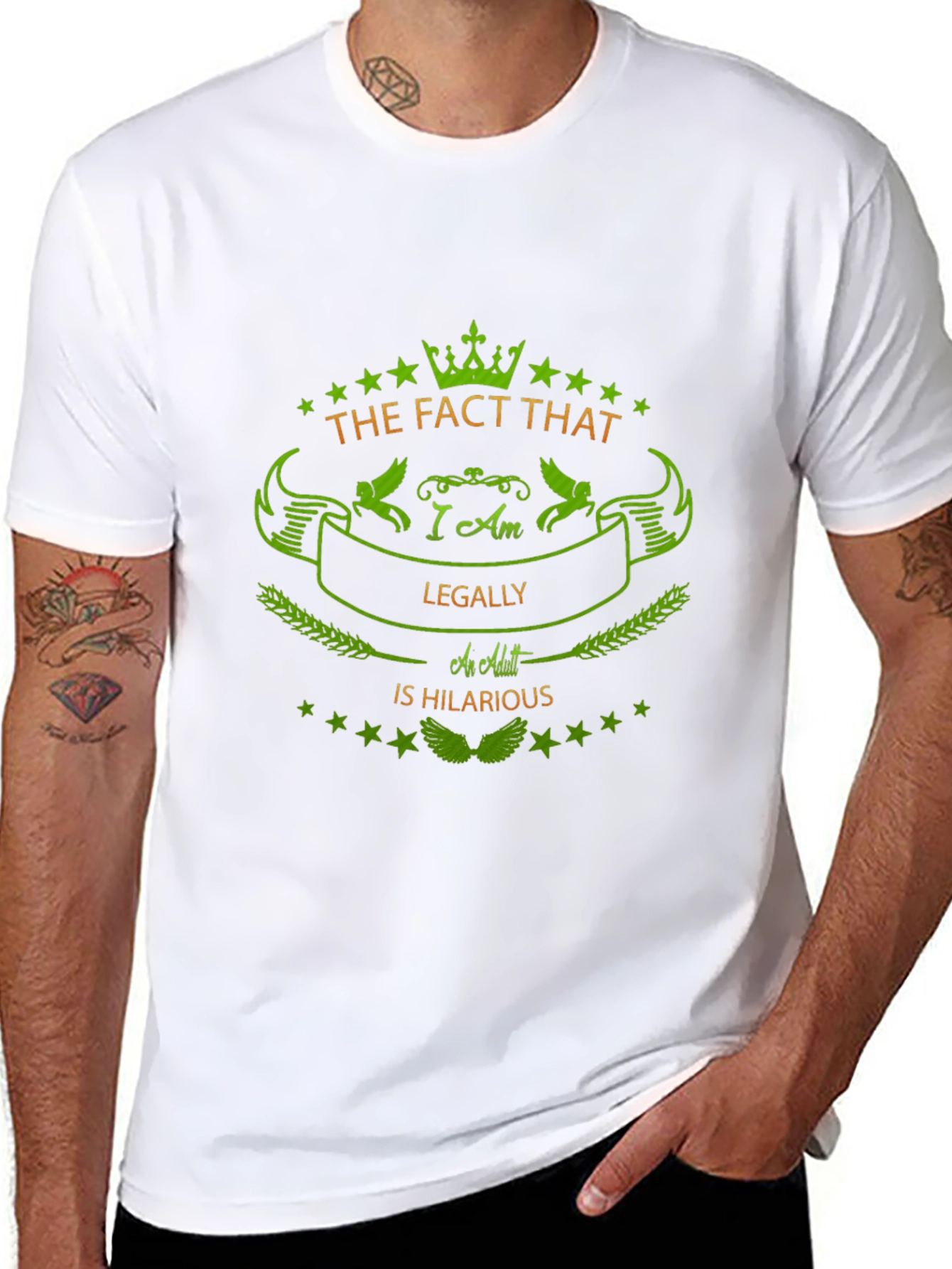 Humorous Legally an Adult Graphic Tee