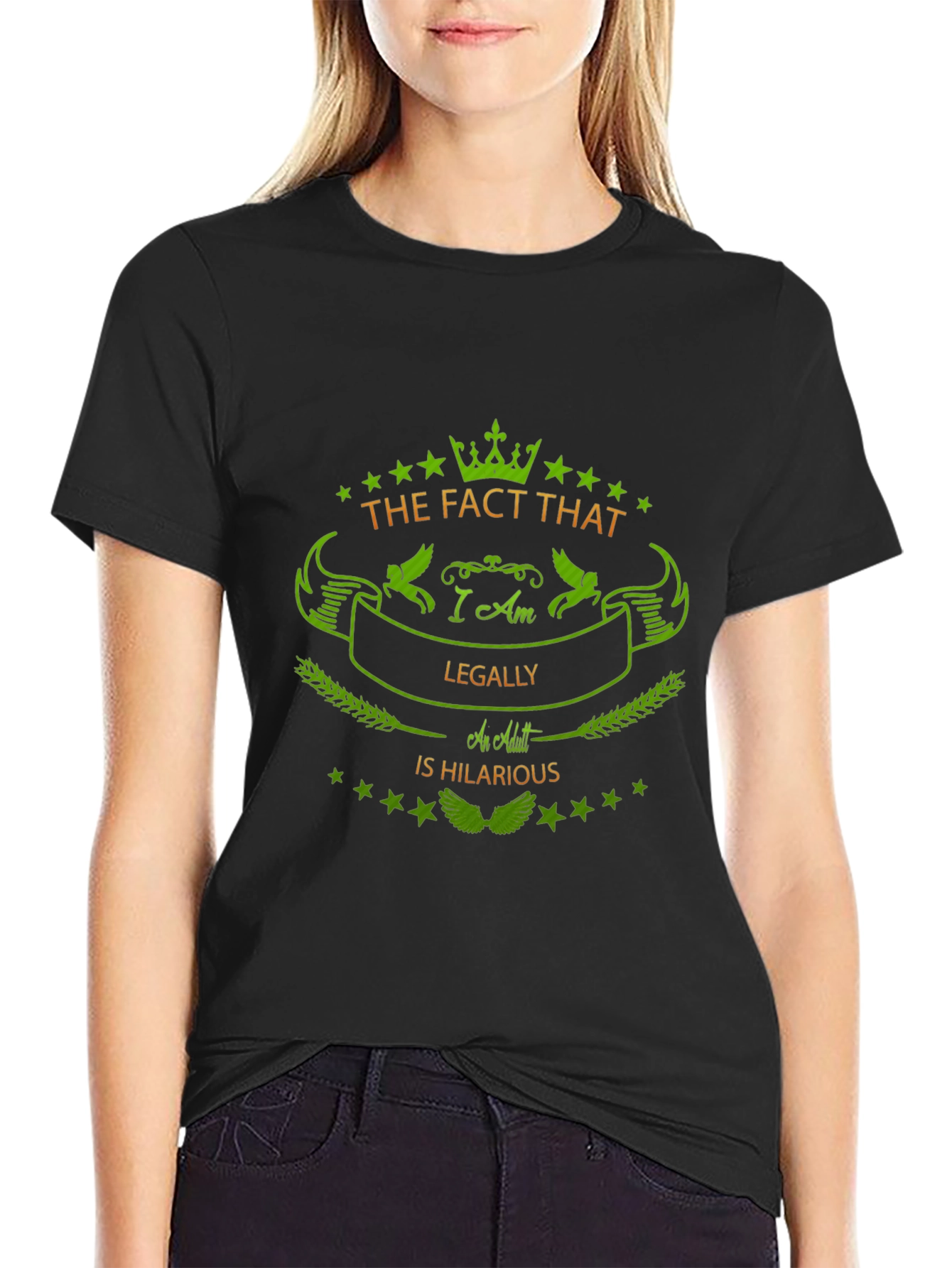 Humorous Legally an Adult Graphic Tee