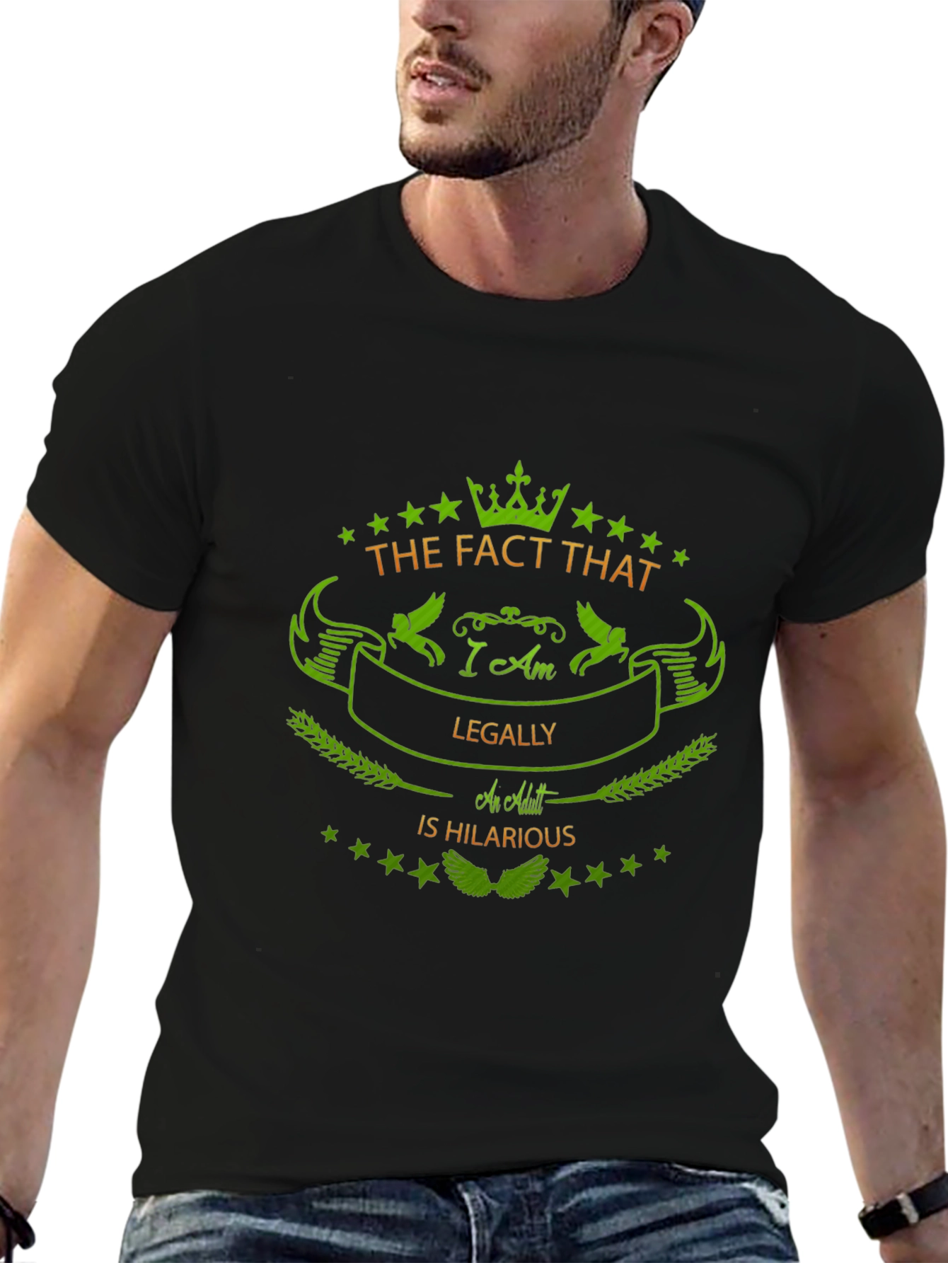 Humorous Legally an Adult Graphic Tee