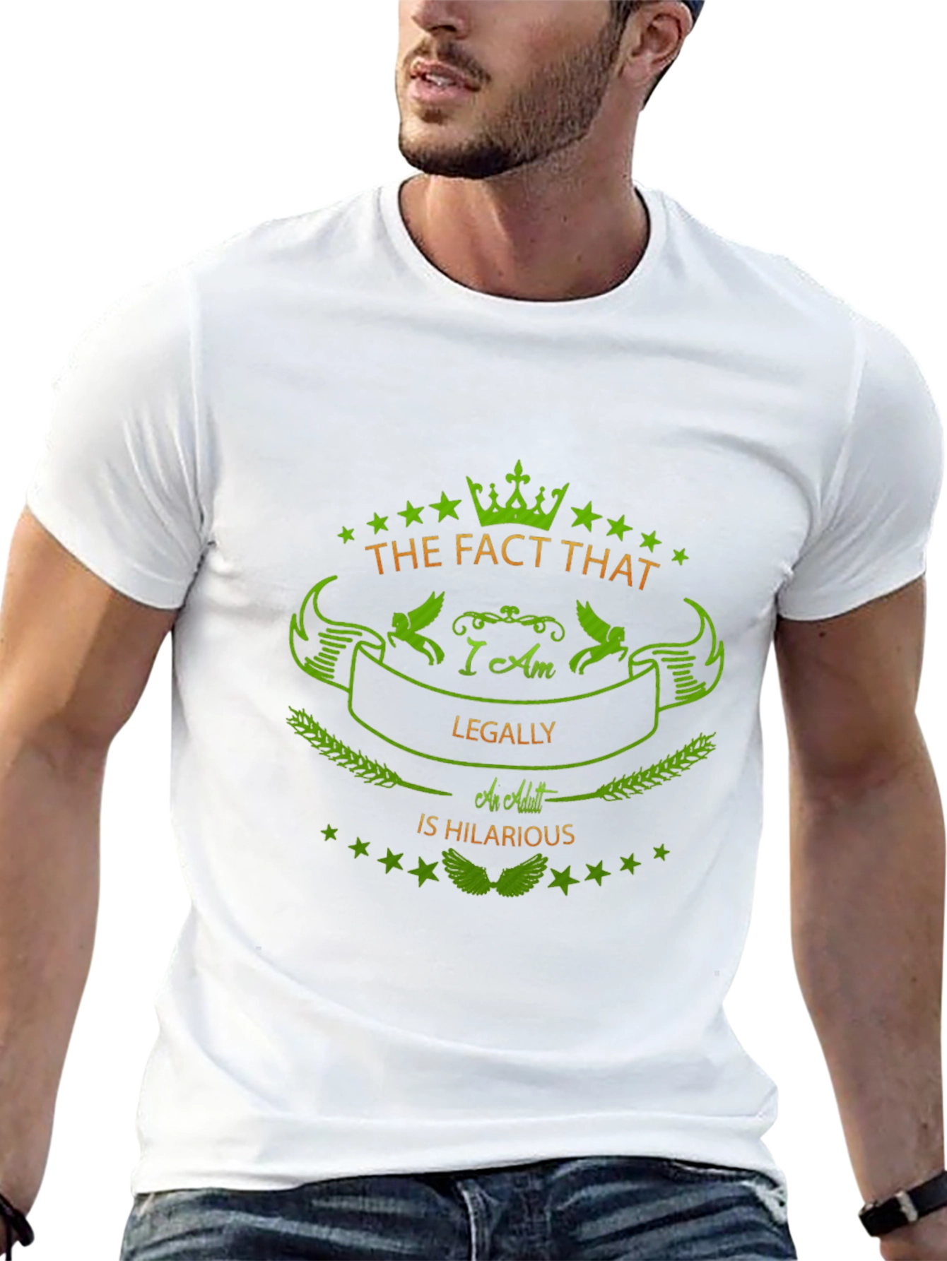 Humorous Legally an Adult Graphic Tee