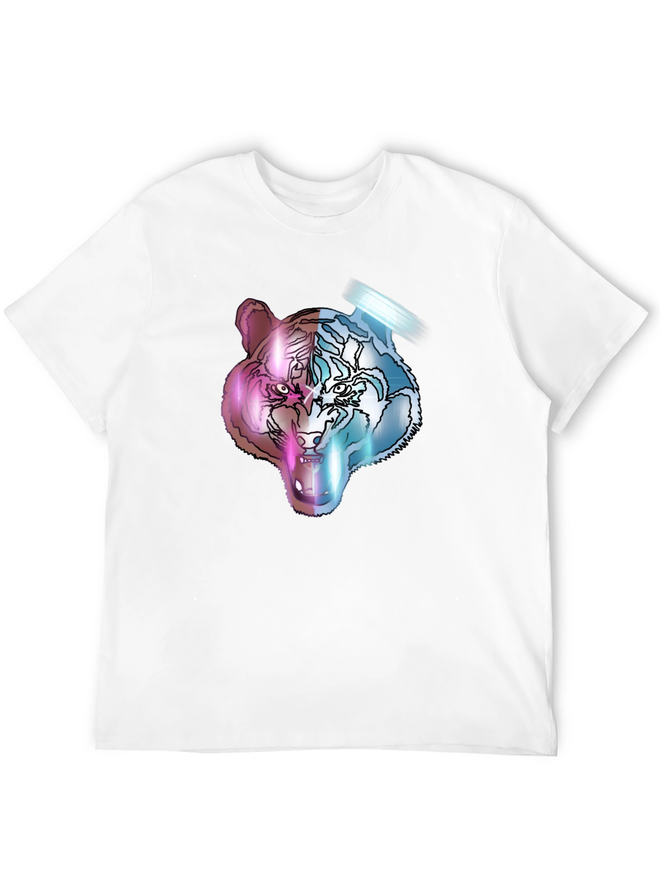 Neon Tiger Graphic Tee - Unisex Black T-Shirt