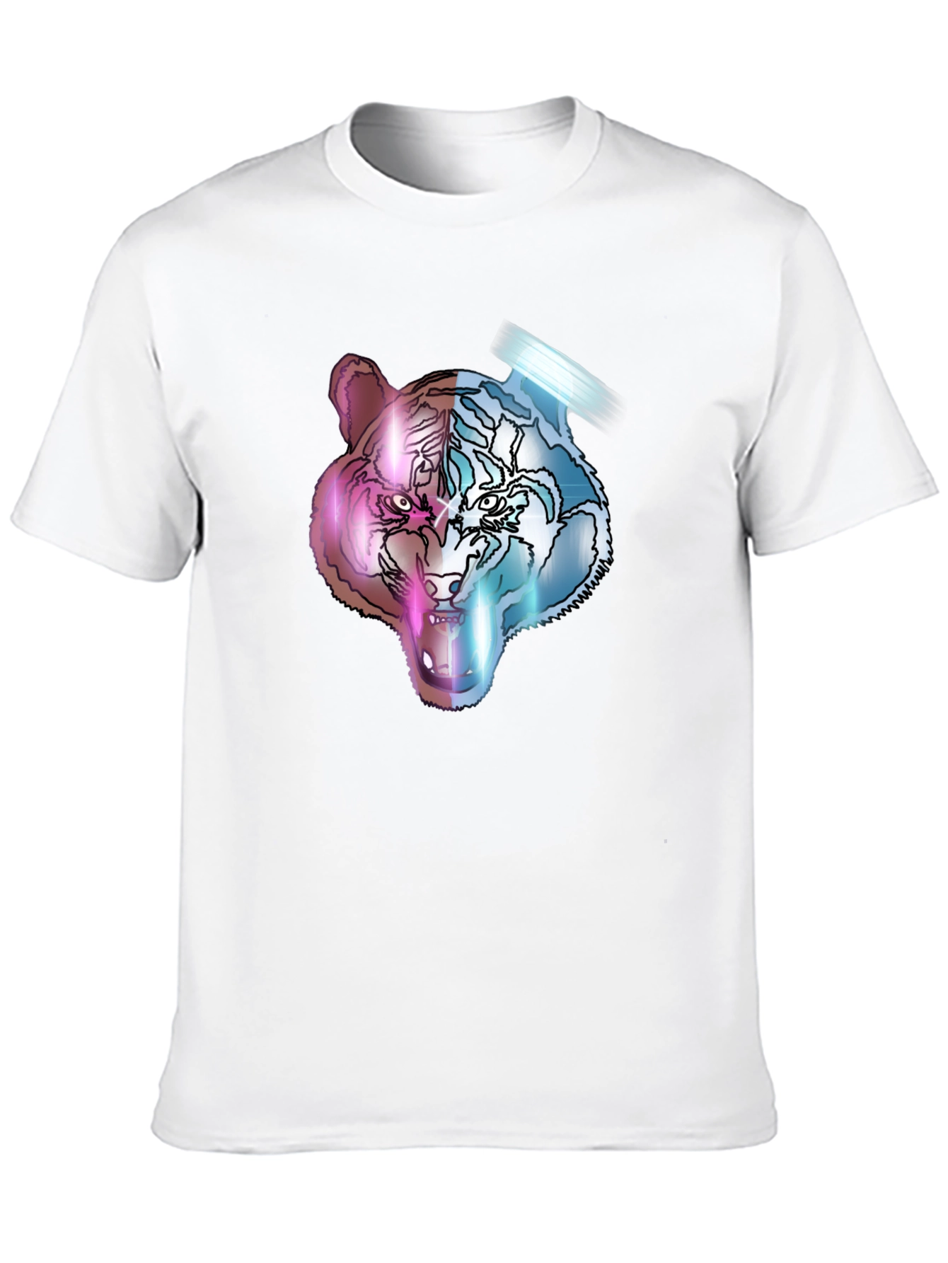 Neon Tiger Graphic Tee - Unisex Black T-Shirt