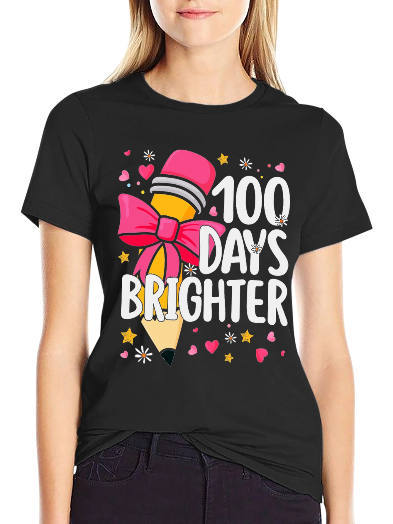 100 Days Brighter Teacher T-Shirt