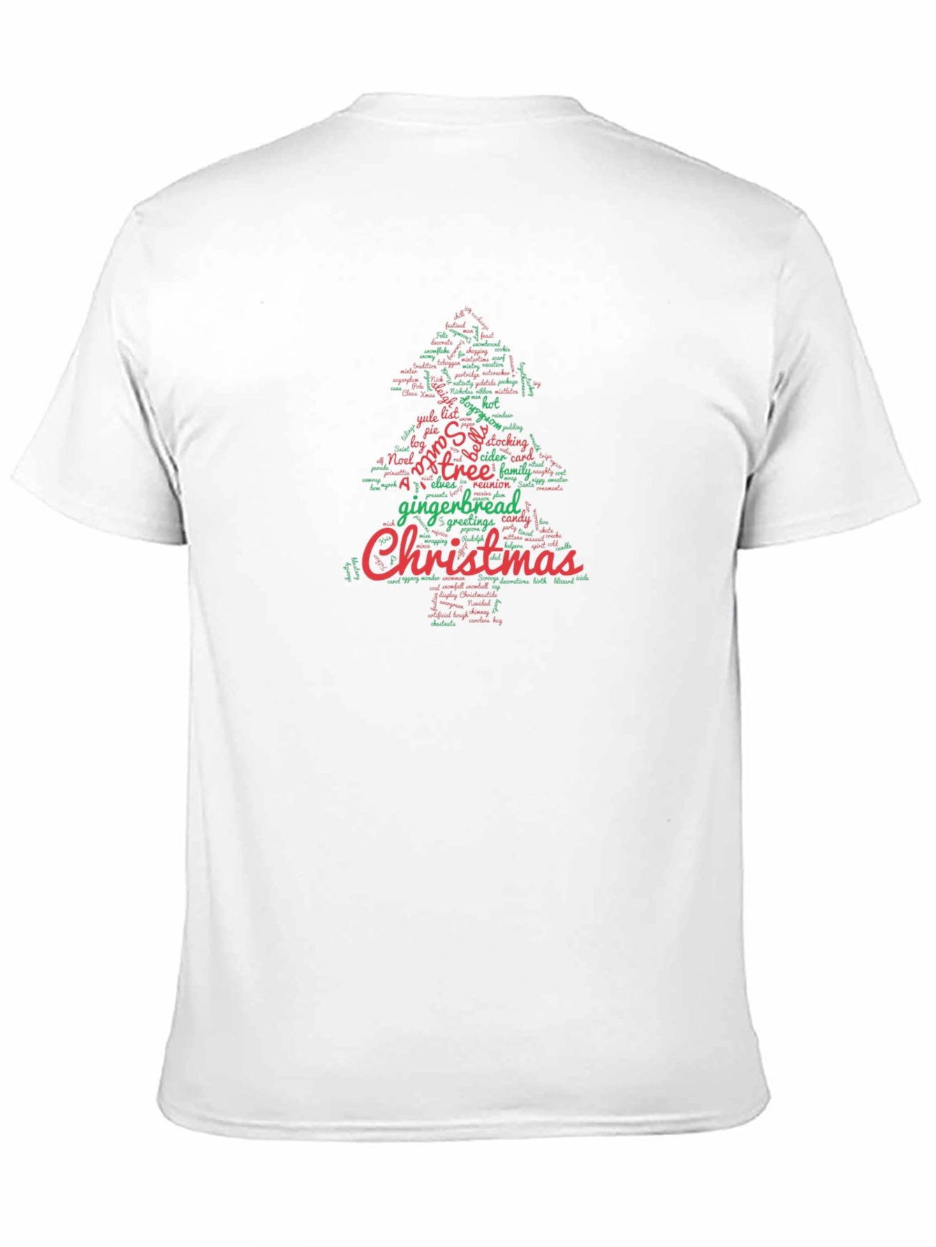 Christmas Tree Word Art Tee