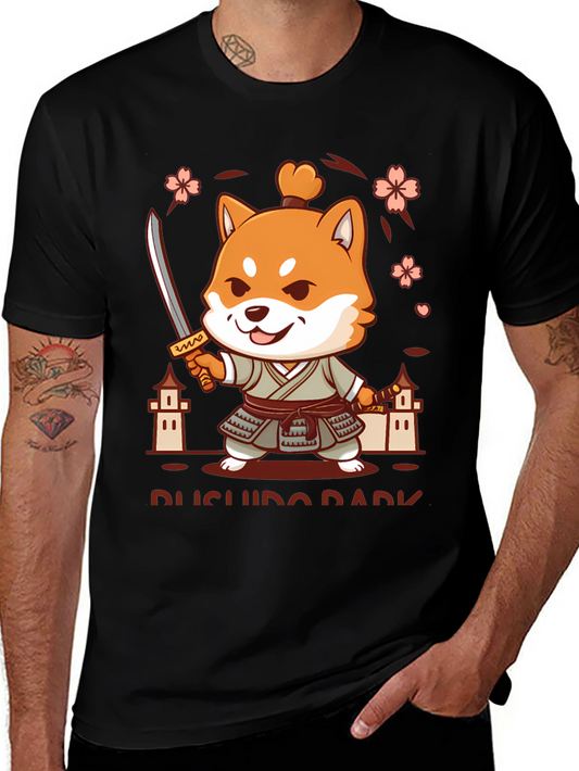 Bushido Dark T-Shirt - Shiba Samurai Design