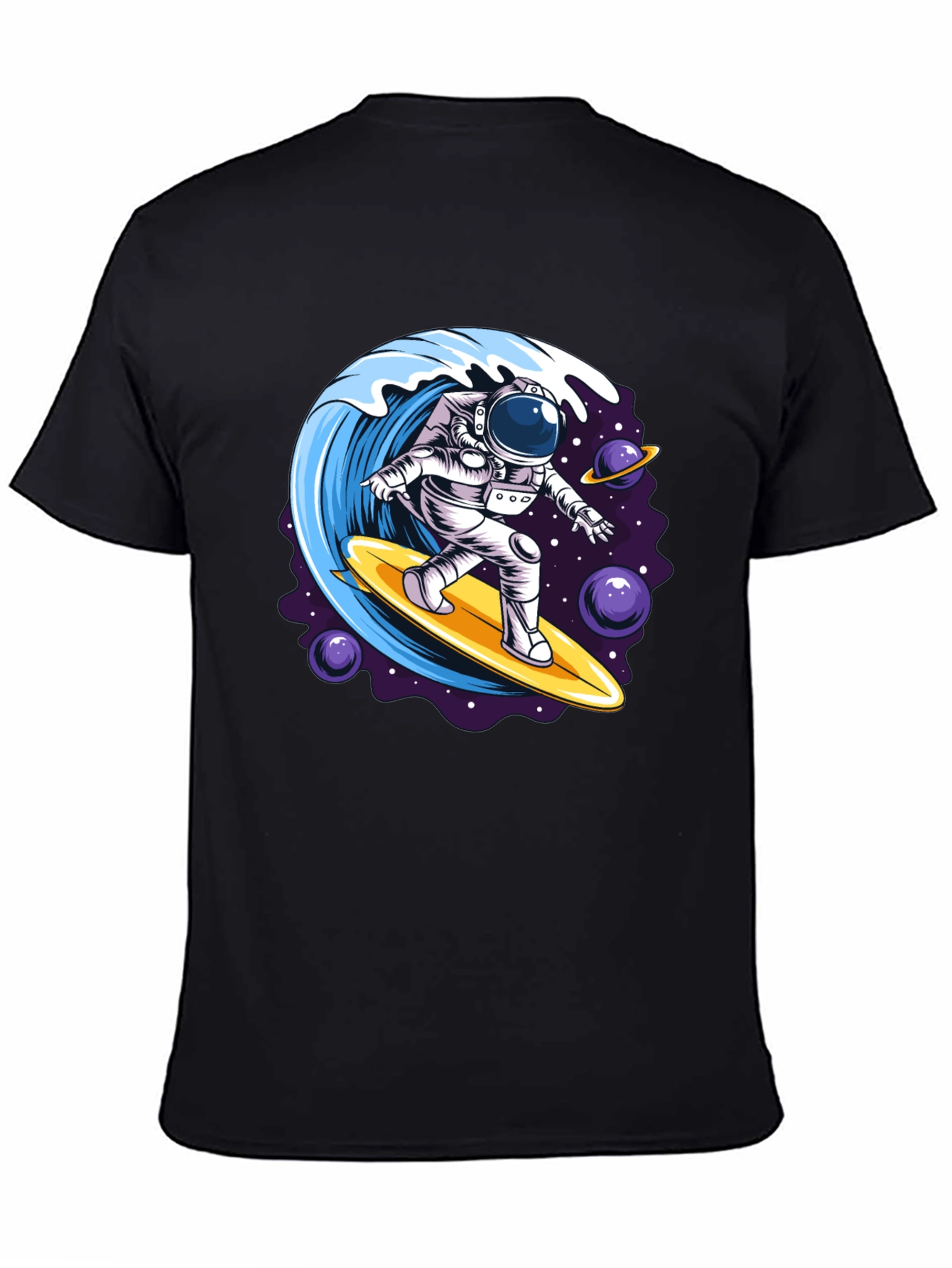 Astronaut Surfing Wave Graphic T-Shirt