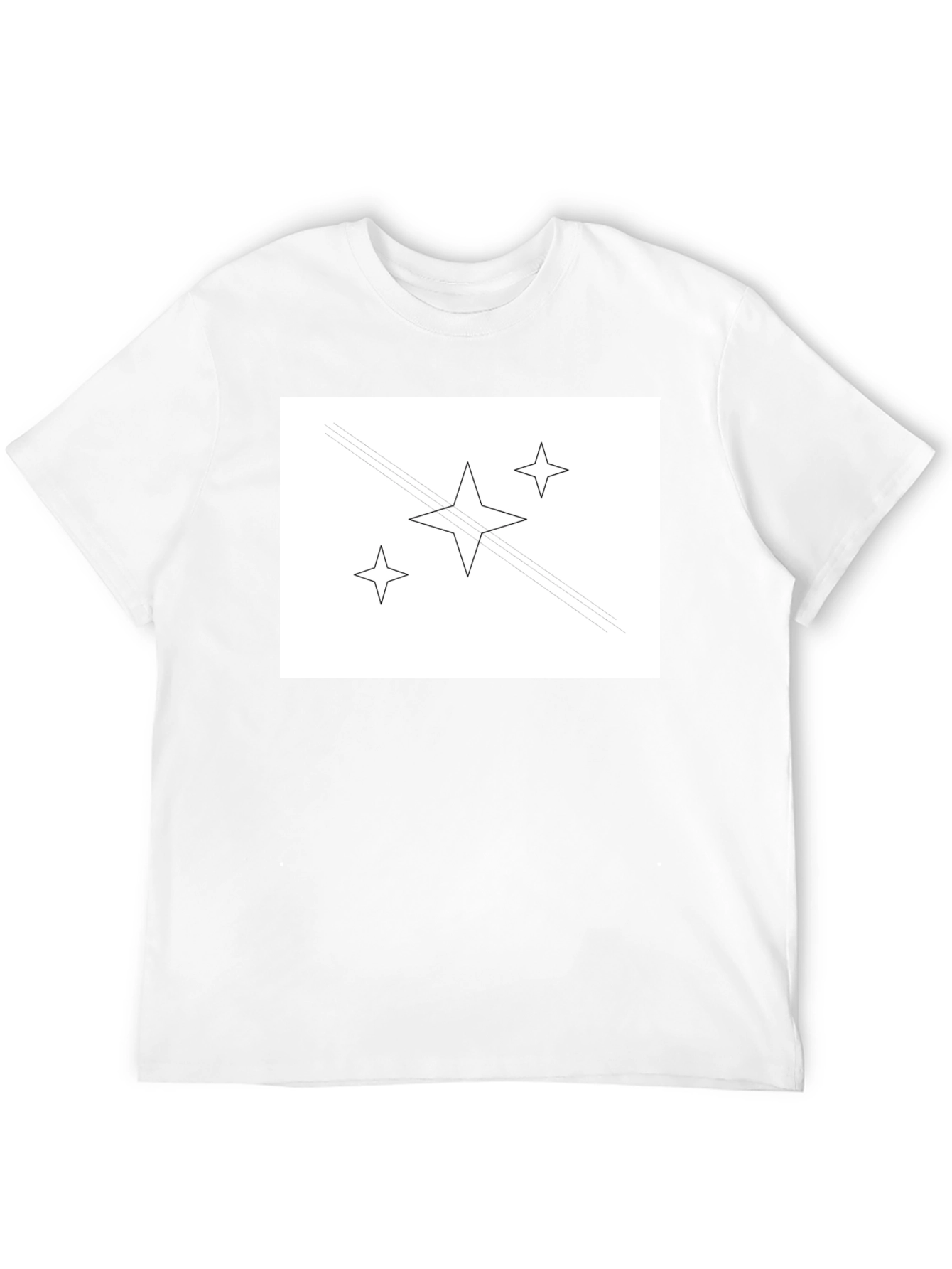 Stylish Black Tee with Star Graphic