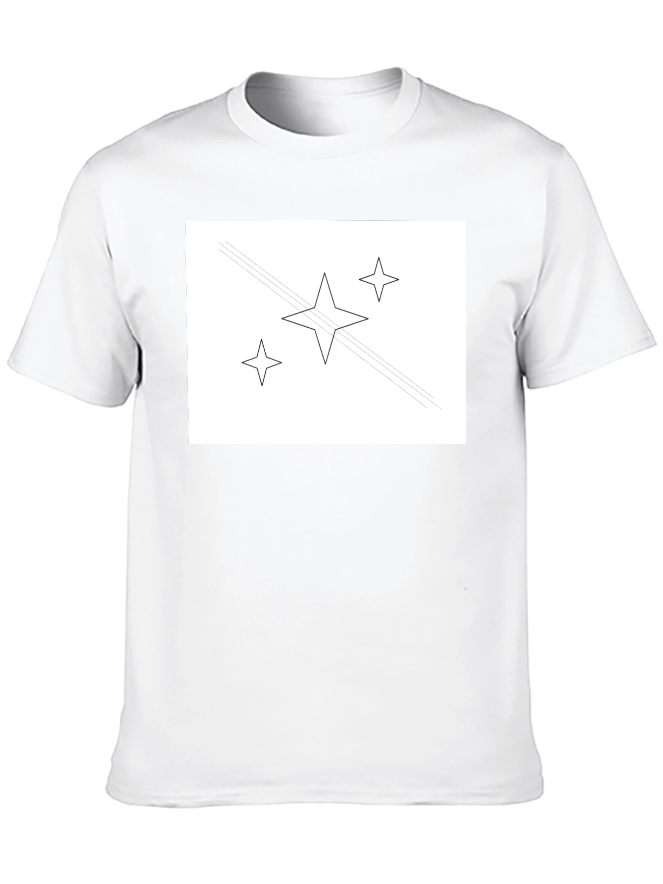 Stylish Black Tee with Star Graphic