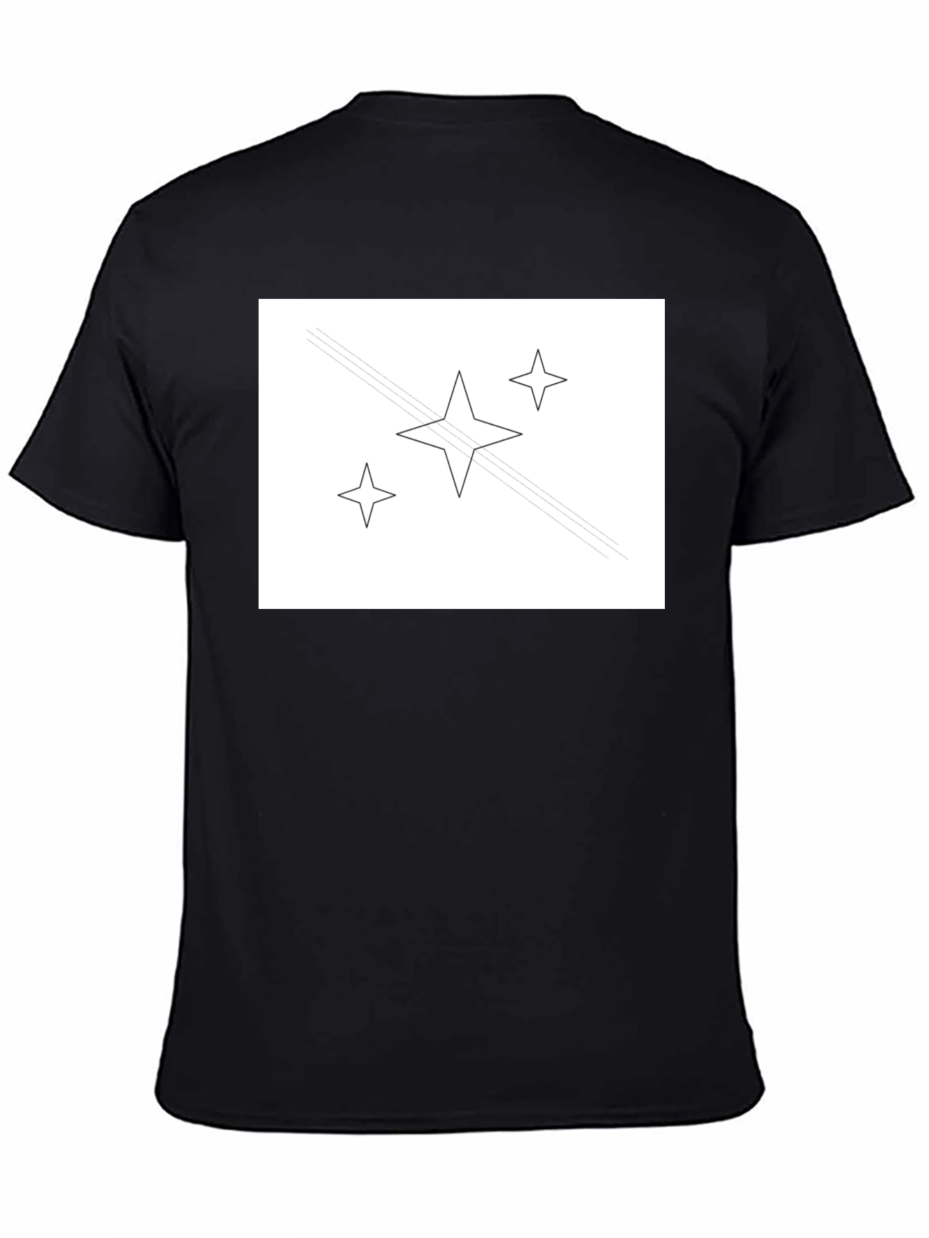 Stylish Black Tee with Star Graphic