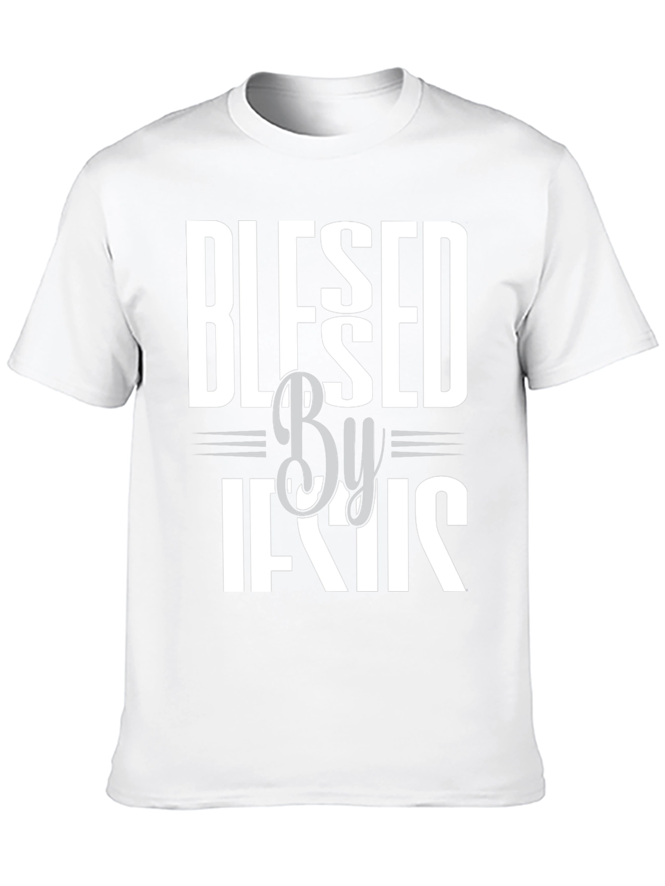 Blessed By Jesus Graphic T-Shirt - Black Cotton Blend