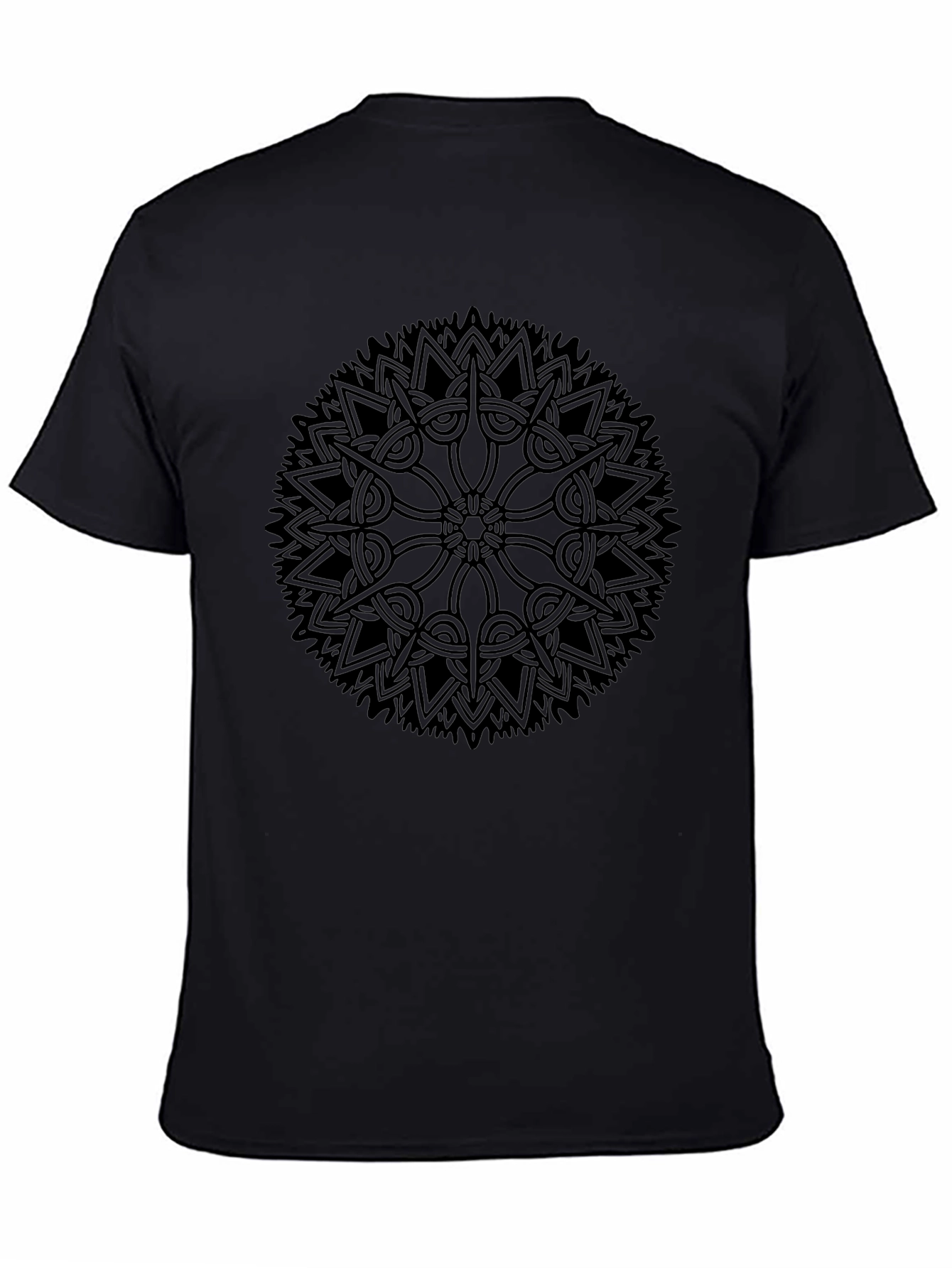 Black Mandala Graphic Tee - Stylish Casual Wear