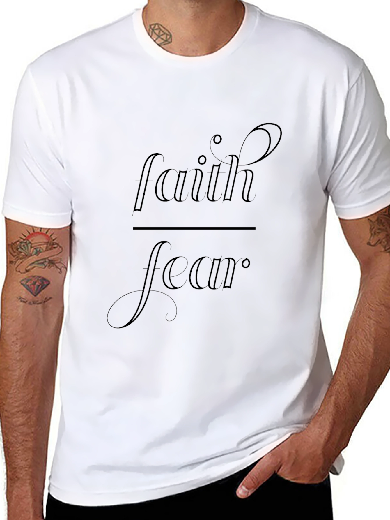 Faith Over Fear Graphic Tee - Unisex Black T-Shirt
