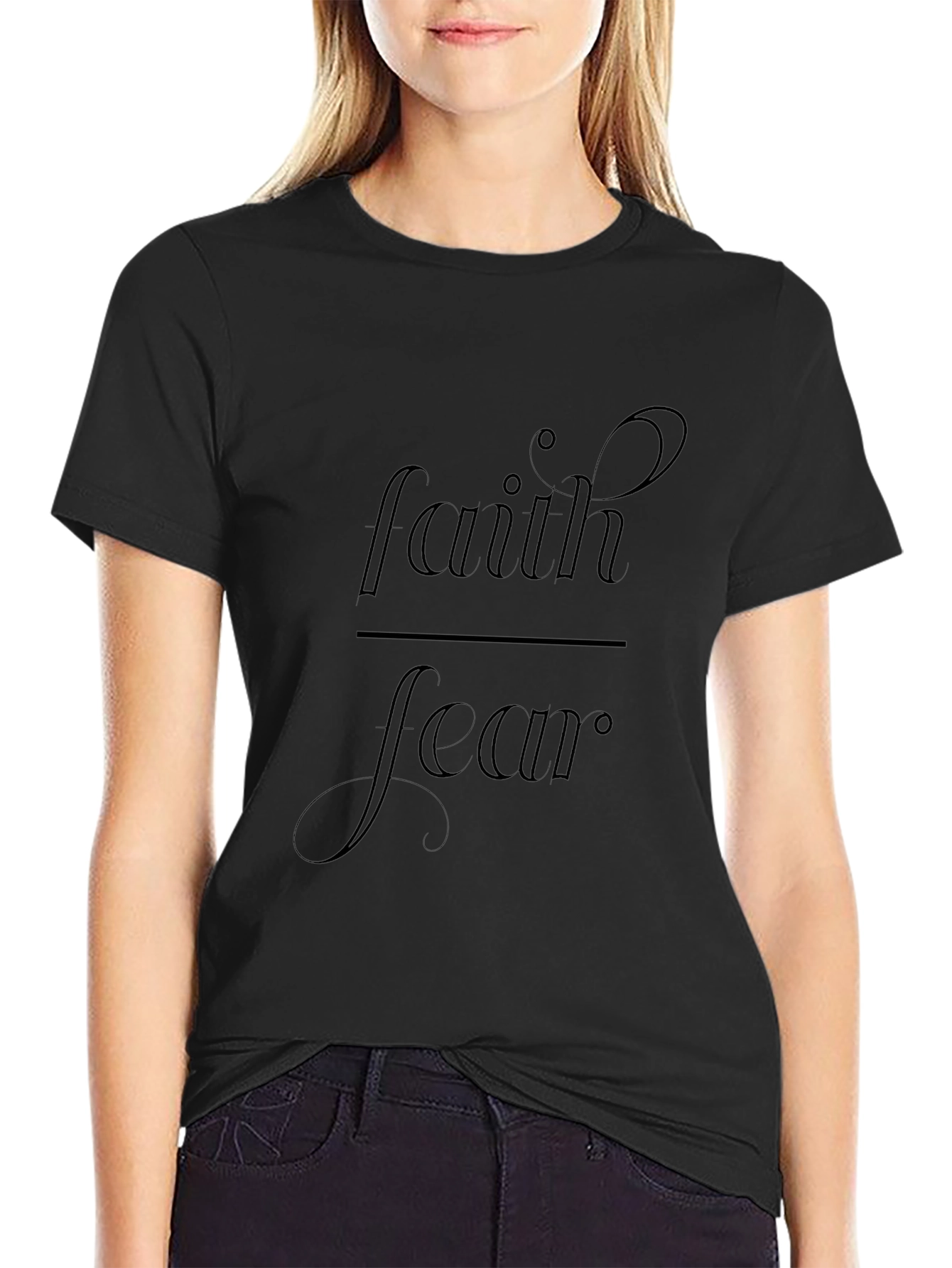 Faith Over Fear Graphic Tee - Unisex Black T-Shirt