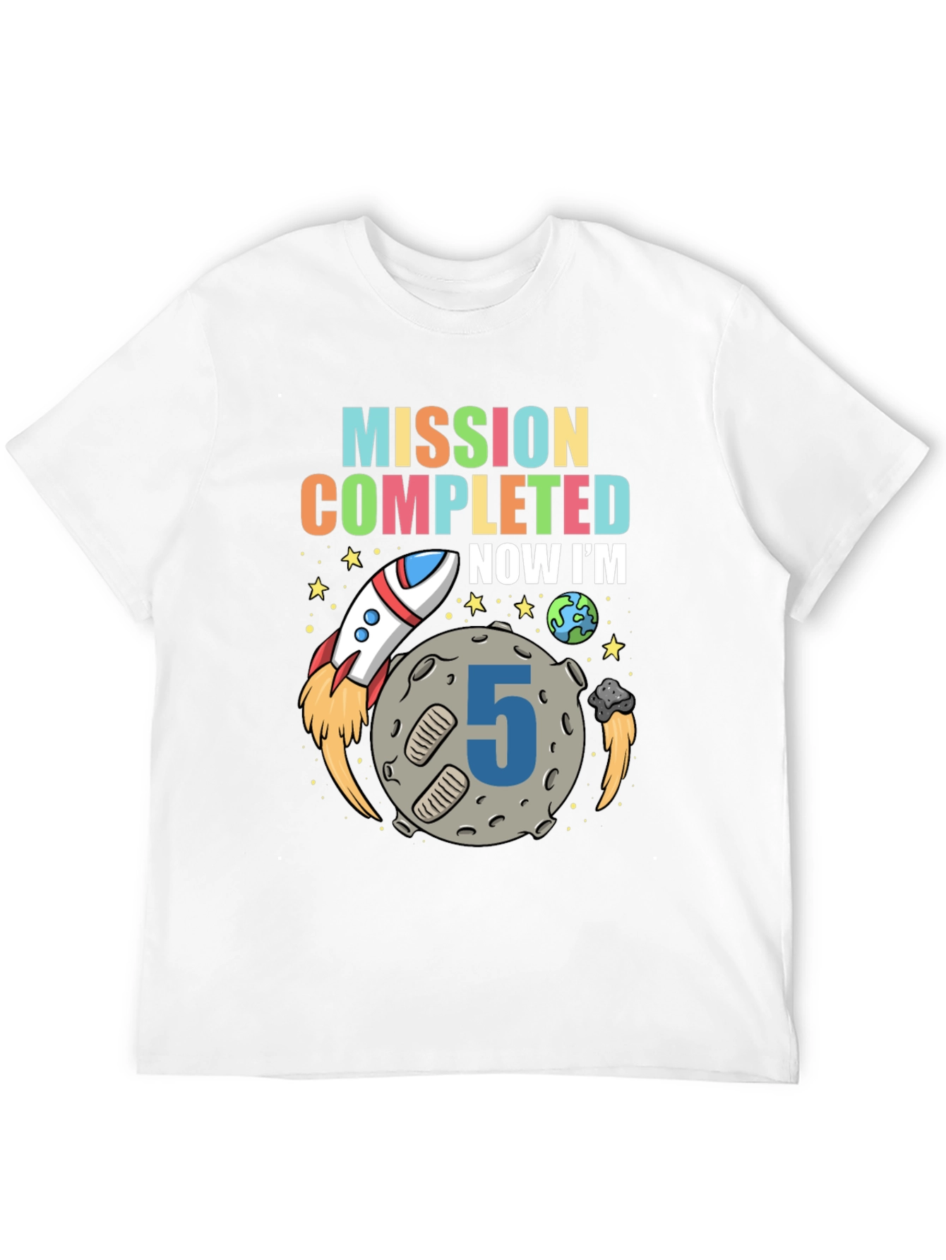 Mission Completed 5th Birthday Boy T-Shirt