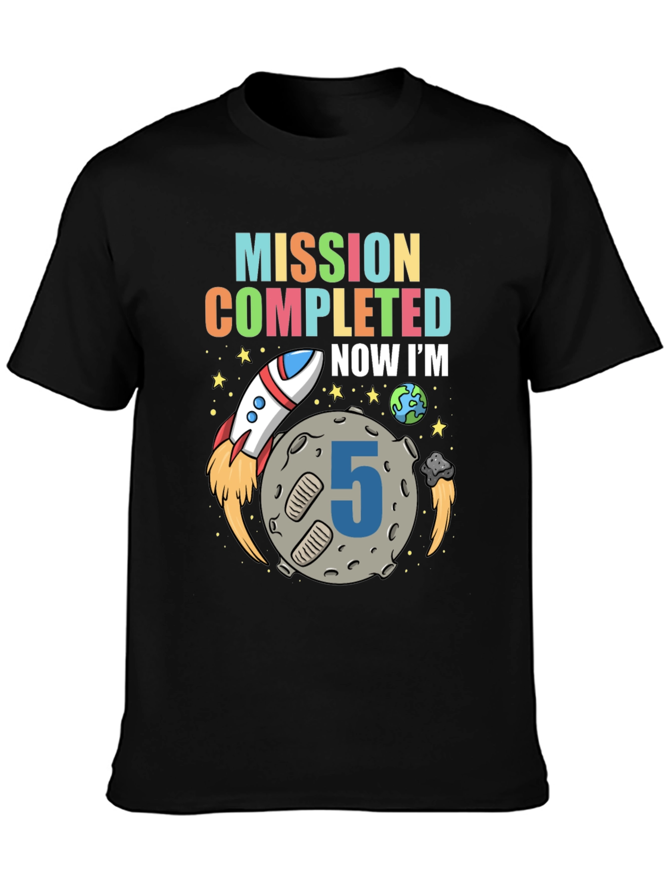 Mission Completed 5th Birthday Boy T-Shirt