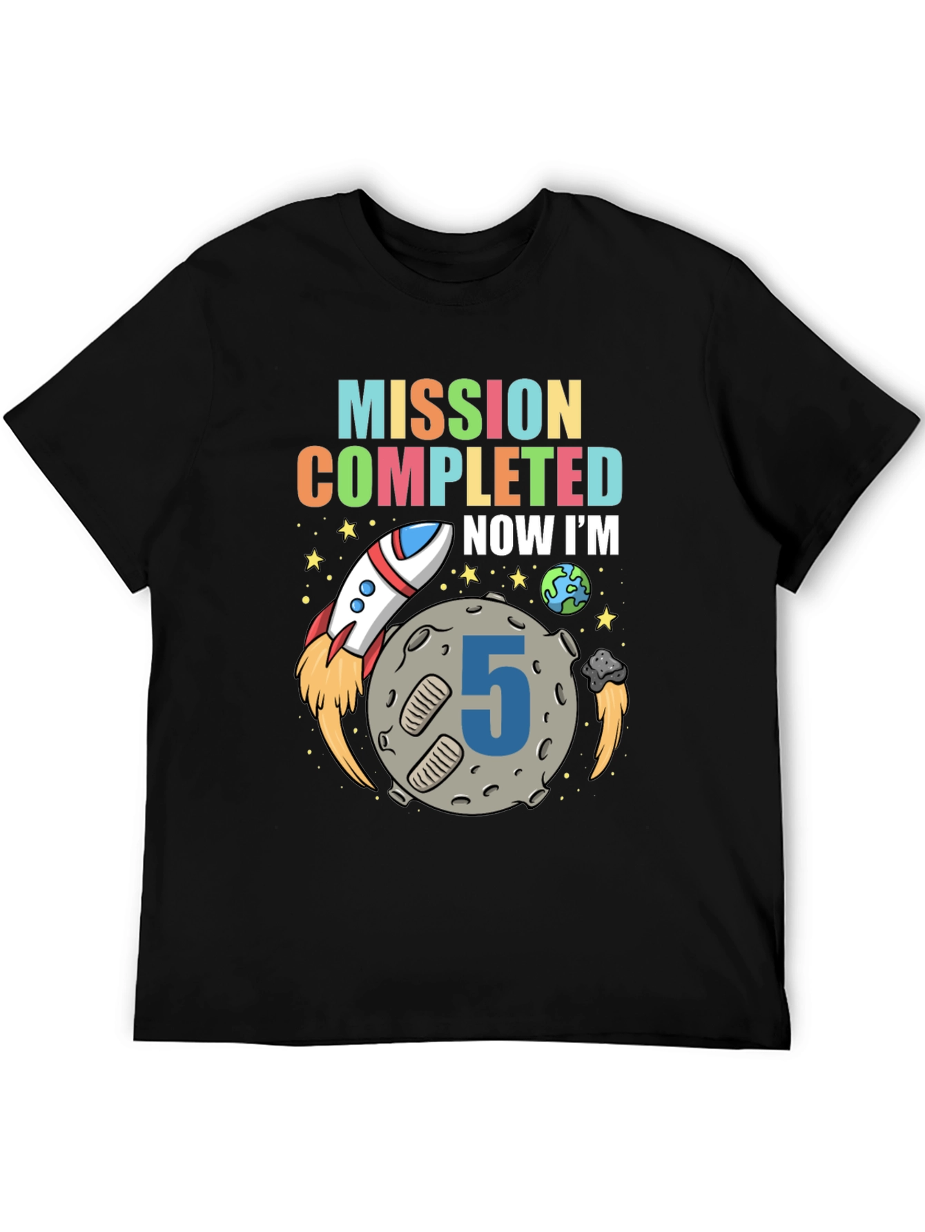 Mission Completed 5th Birthday Boy T-Shirt