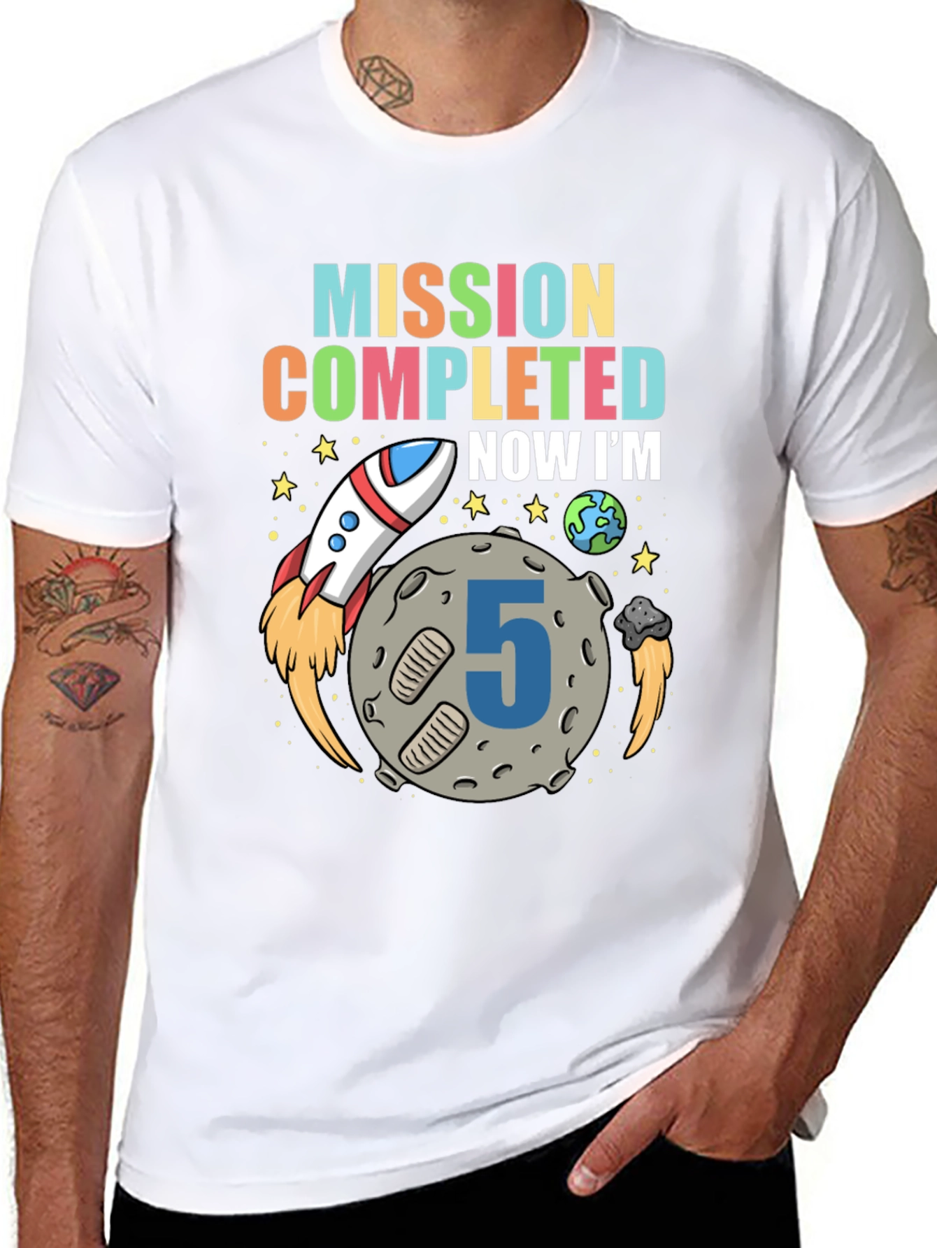 Mission Completed 5th Birthday Boy T-Shirt