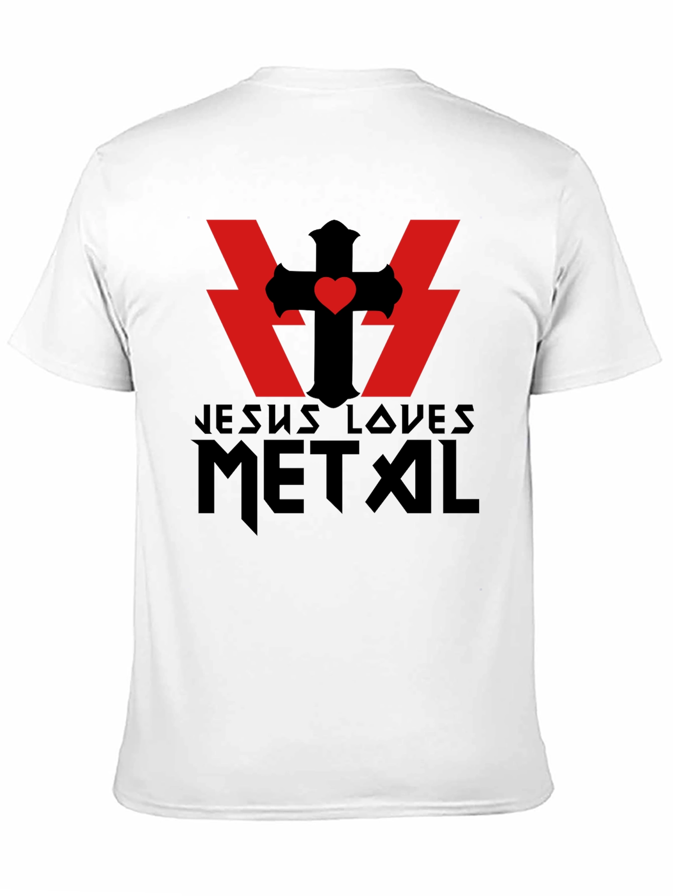 Jesus Loves Metal Black T-Shirt