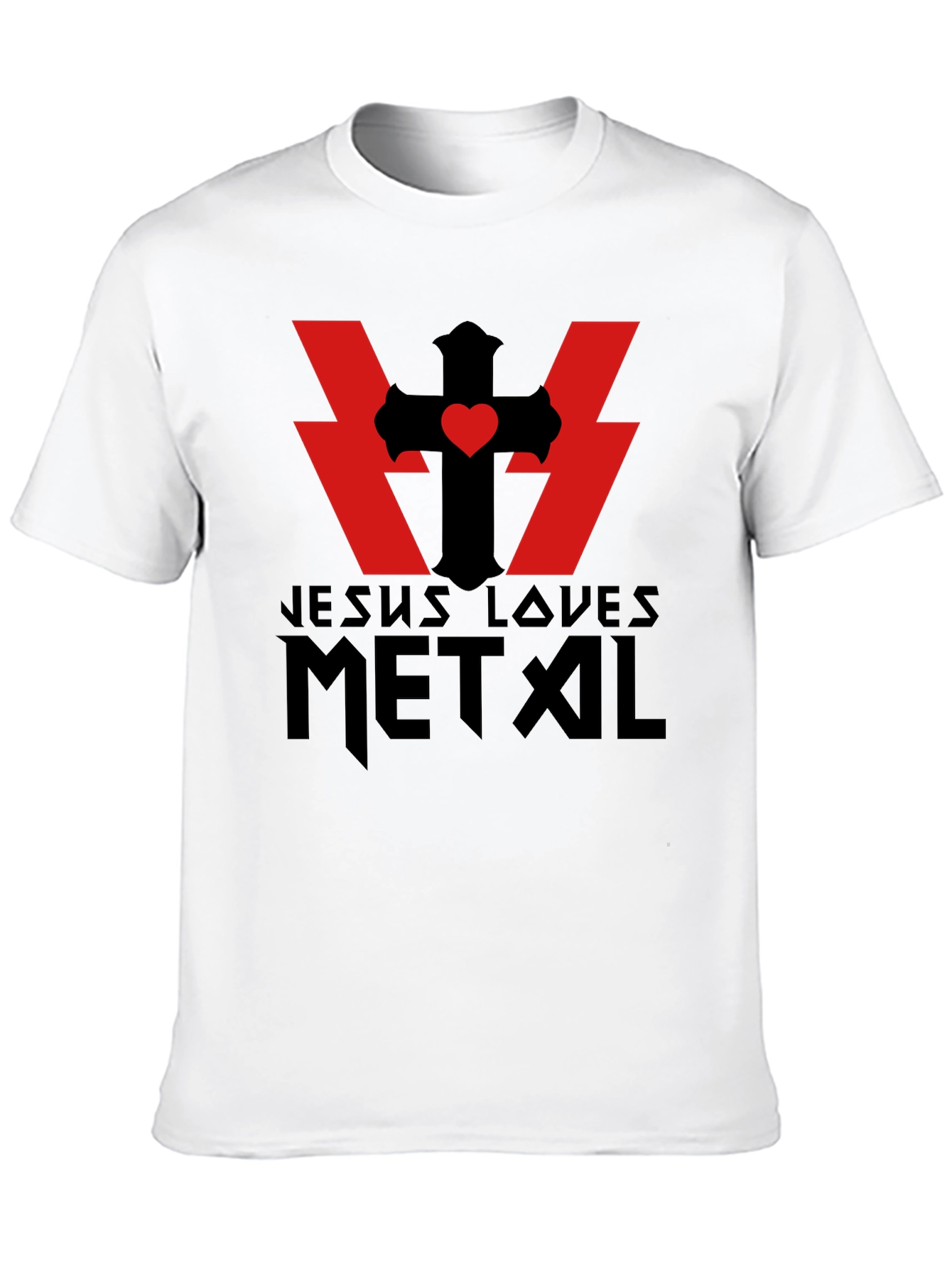 Jesus Loves Metal Black T-Shirt