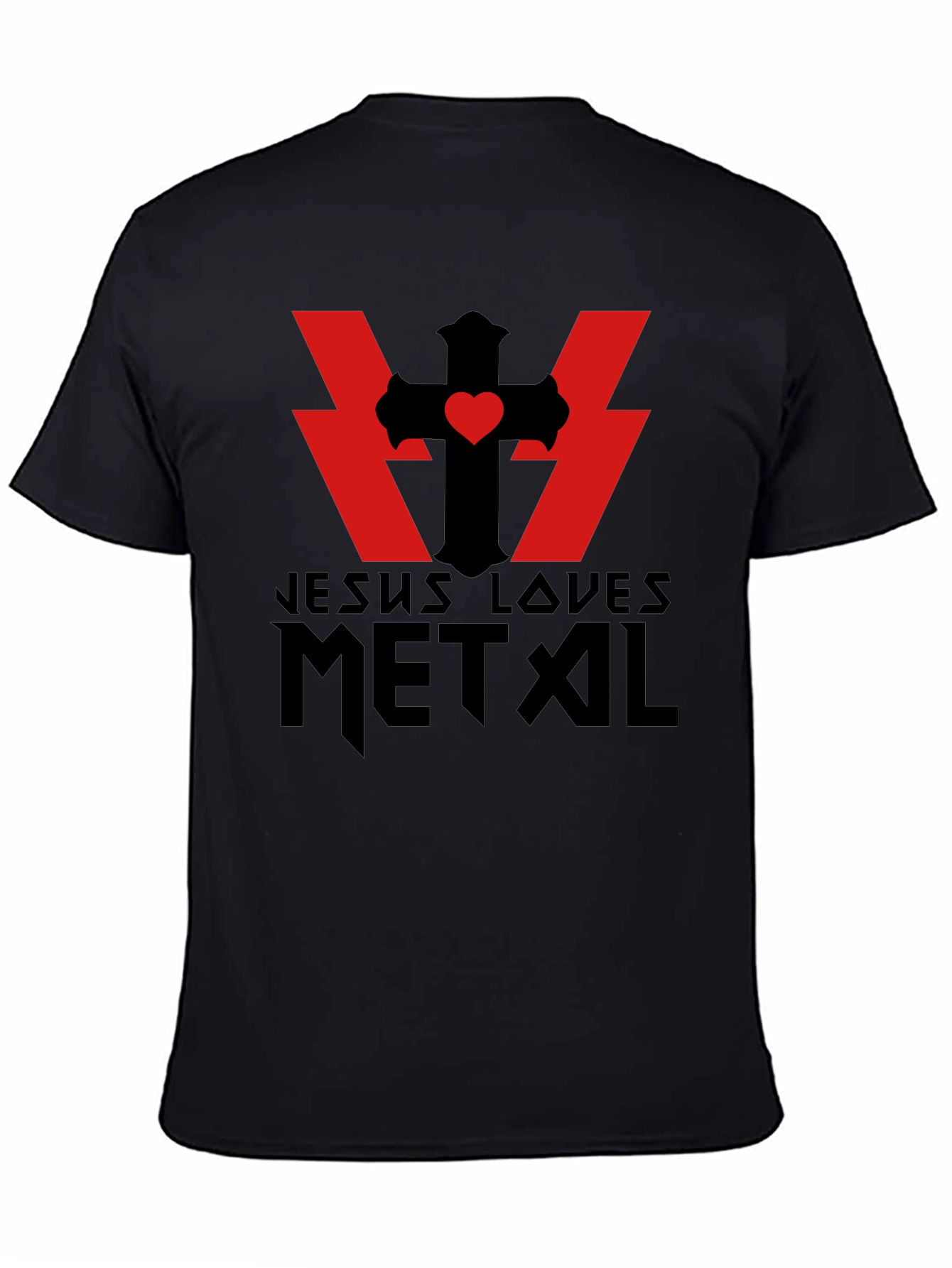 Jesus Loves Metal Black T-Shirt