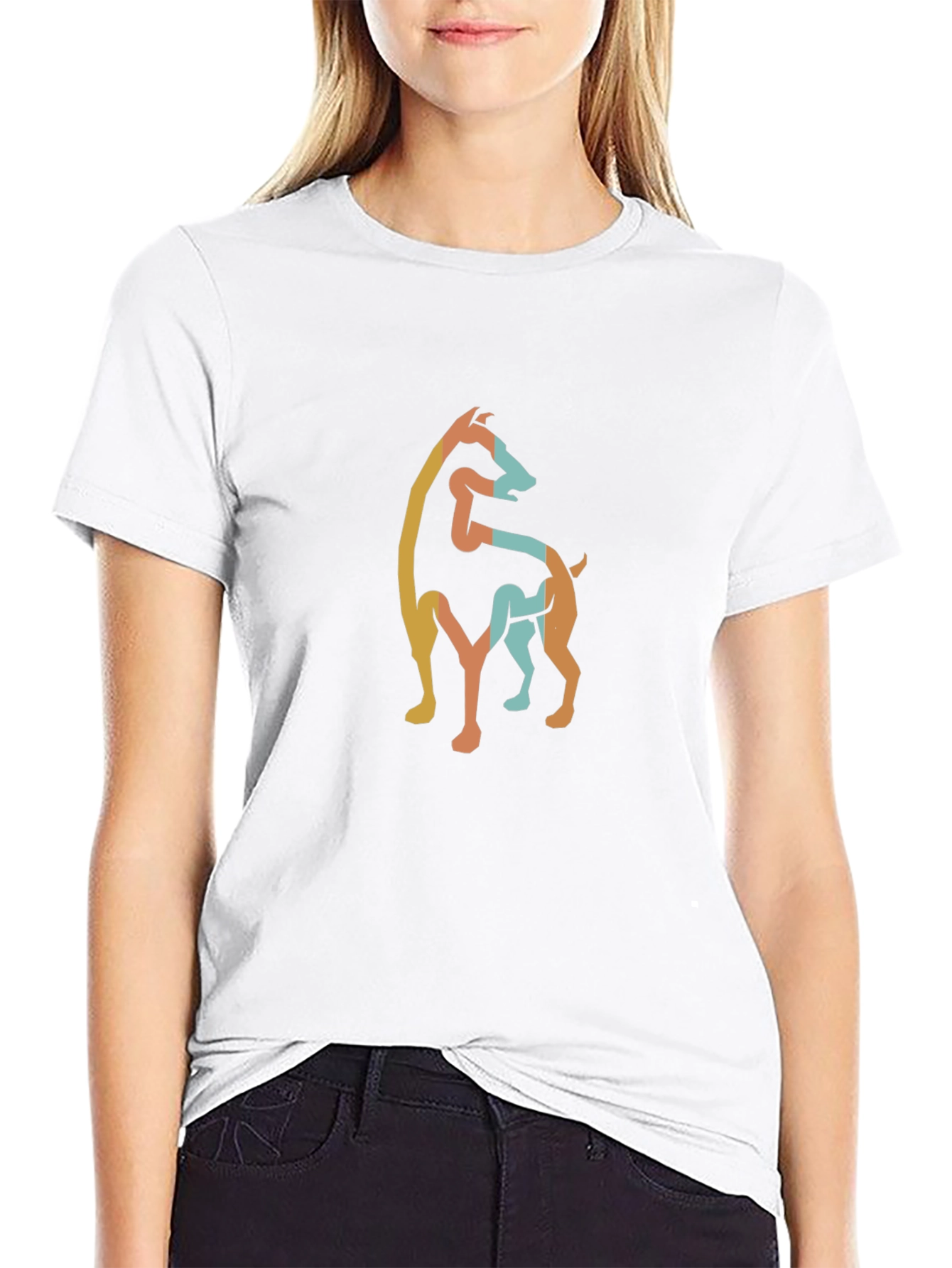 Stylish Dog Silhouette Graphic Tee