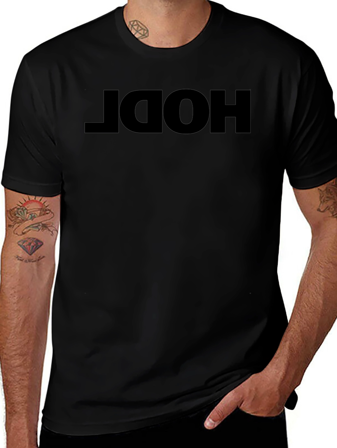 HODL Black T-Shirt - Crypto Investor Apparel
