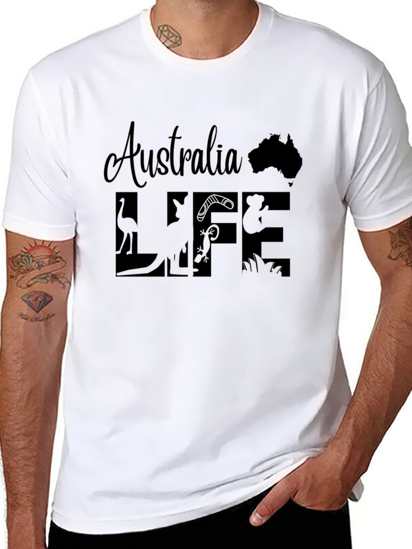 Australia Life Black T-Shirt