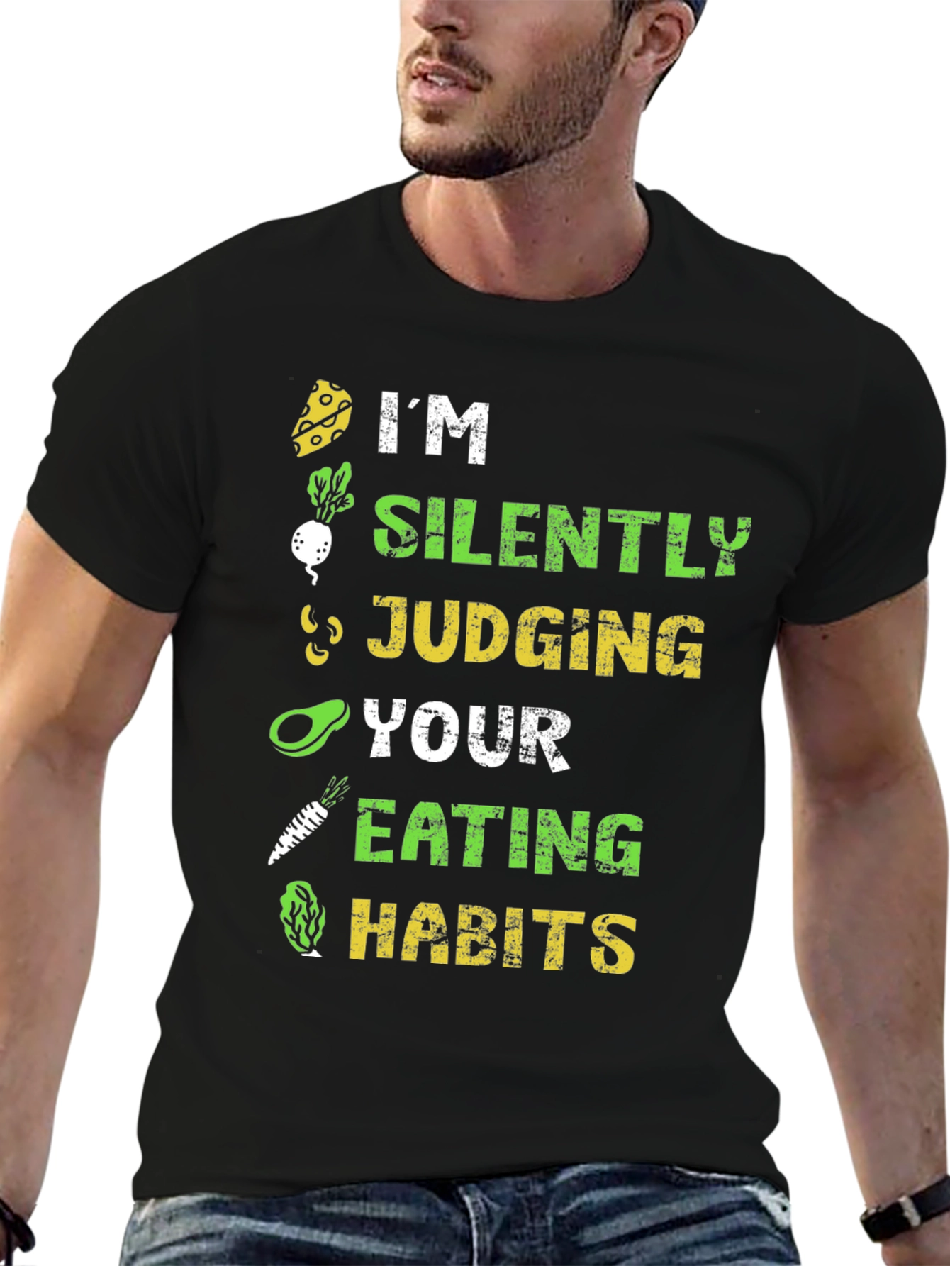 Vegan Silently Judging Graphic Tee - Unisex