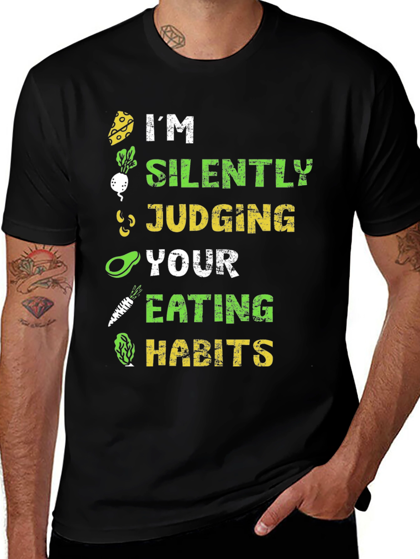 Vegan Silently Judging Graphic Tee - Unisex