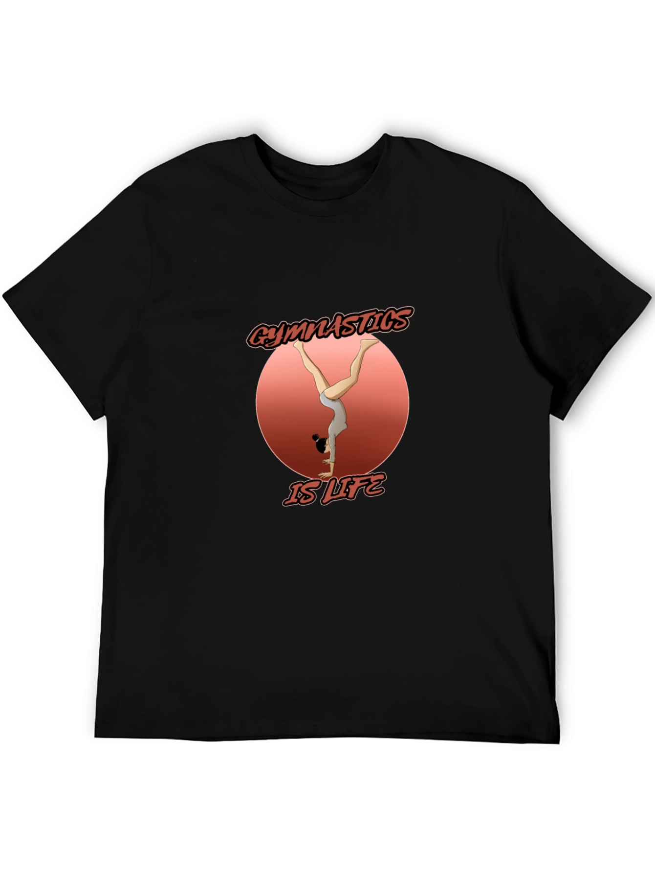 Gymnastics is Life Black Graphic T-Shirt