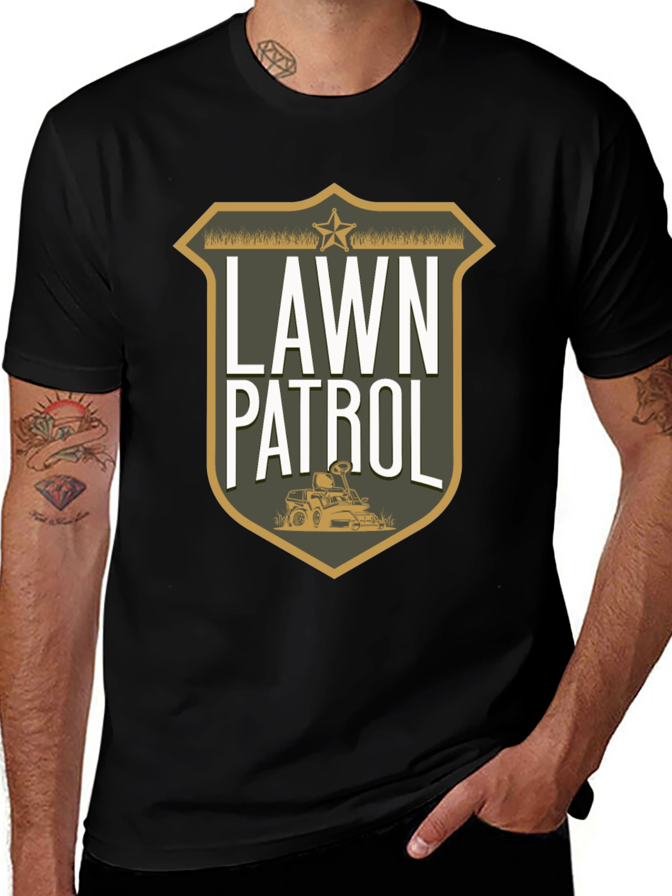 Lawn Patrol Graphic Tee - Funny Gardening T-Shirt