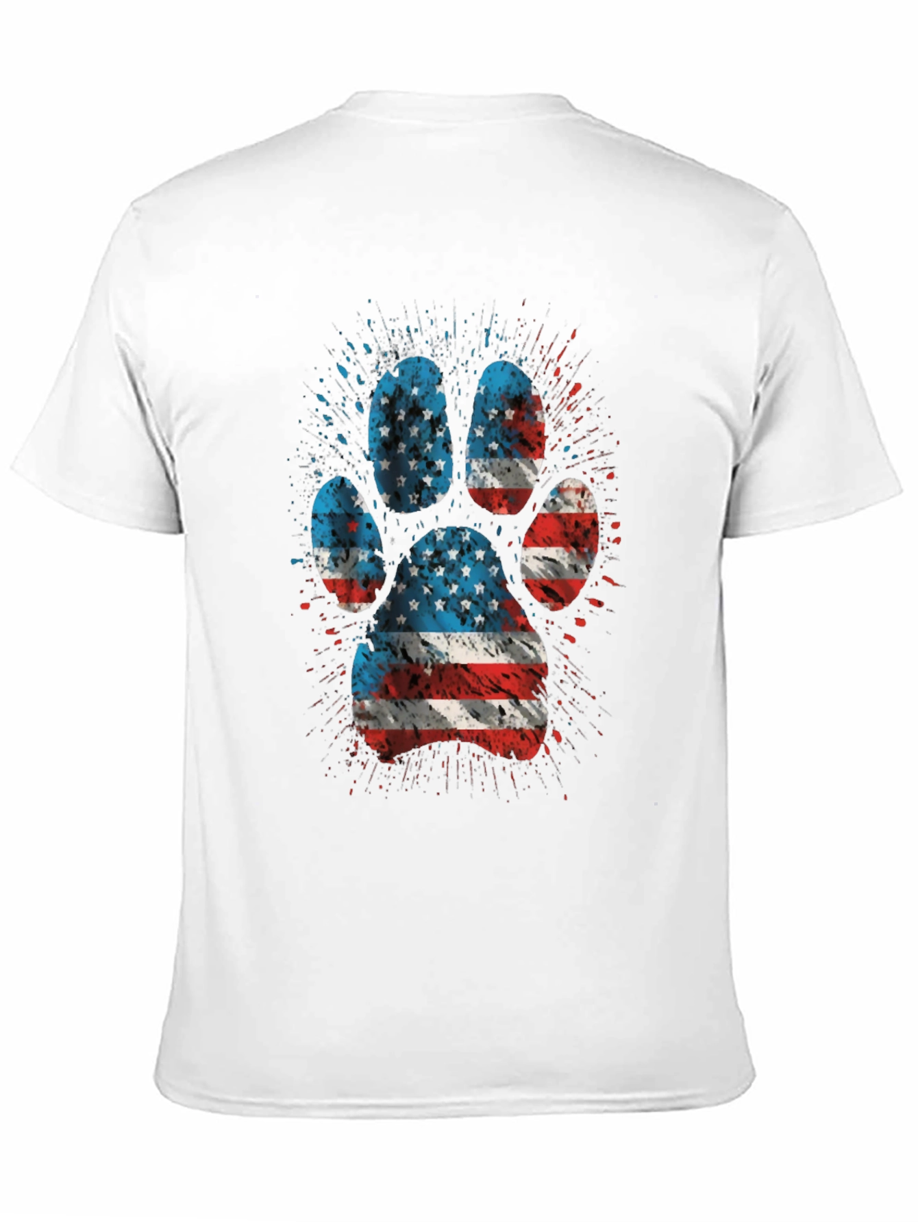 American Flag Paw Print Graphic Tee