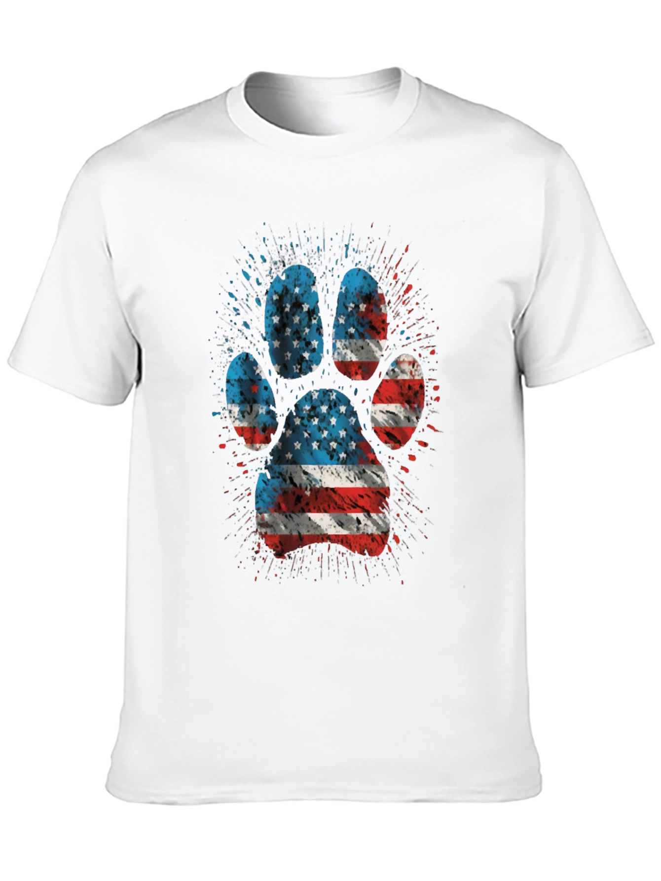 American Flag Paw Print Graphic Tee